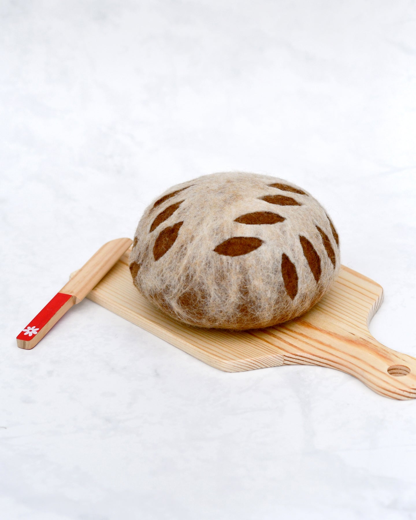 Felt Sourdough Bread with Leaf Cut