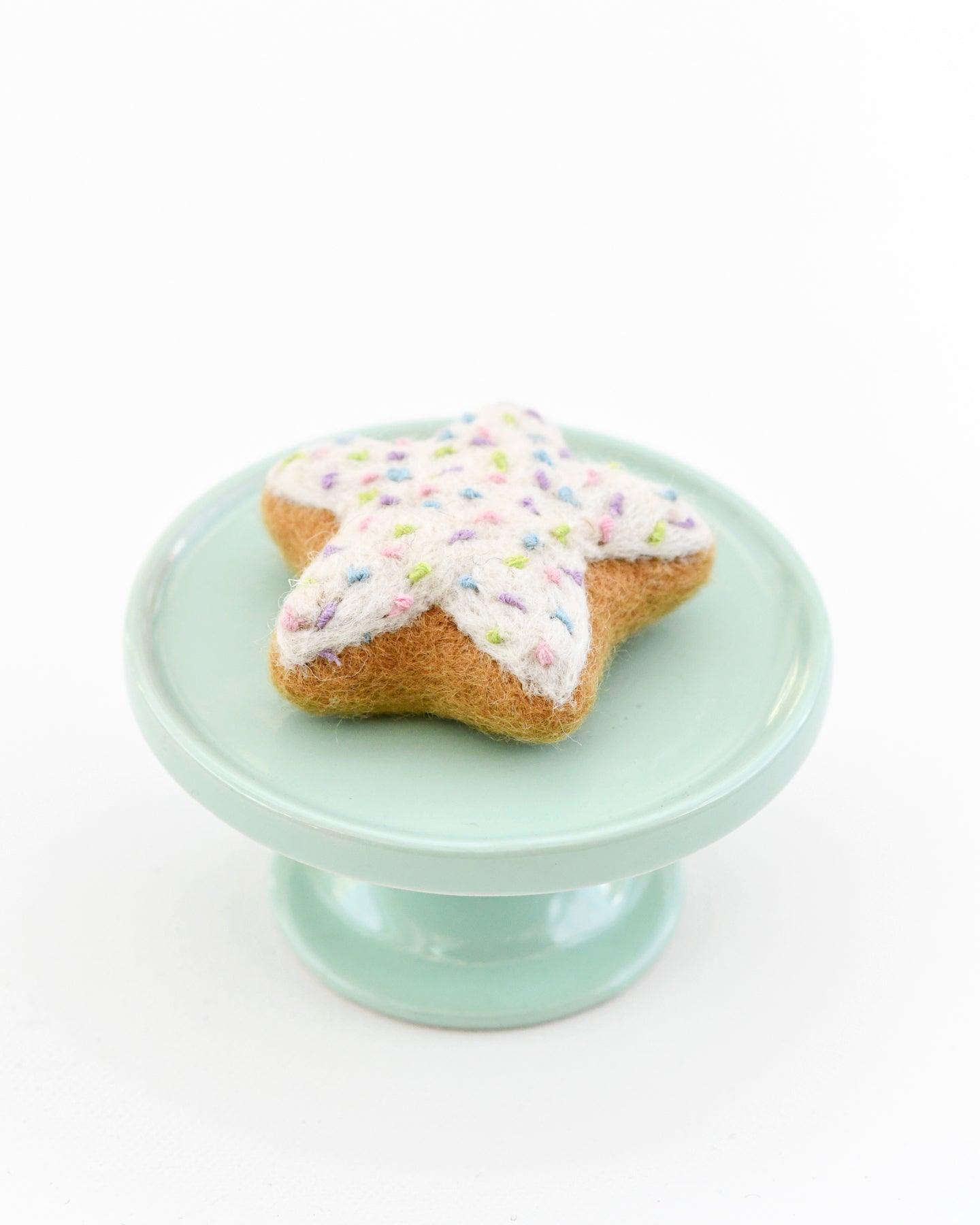 Felt Star Icing Cookie with Sprinkles - Tara Treasures