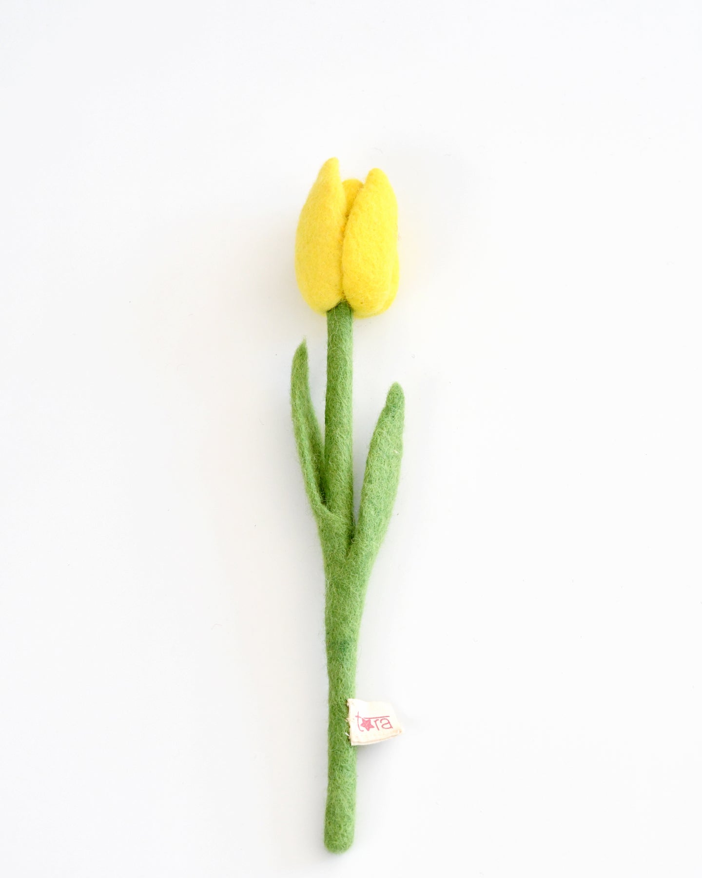 Felt Yellow Tulip Flower