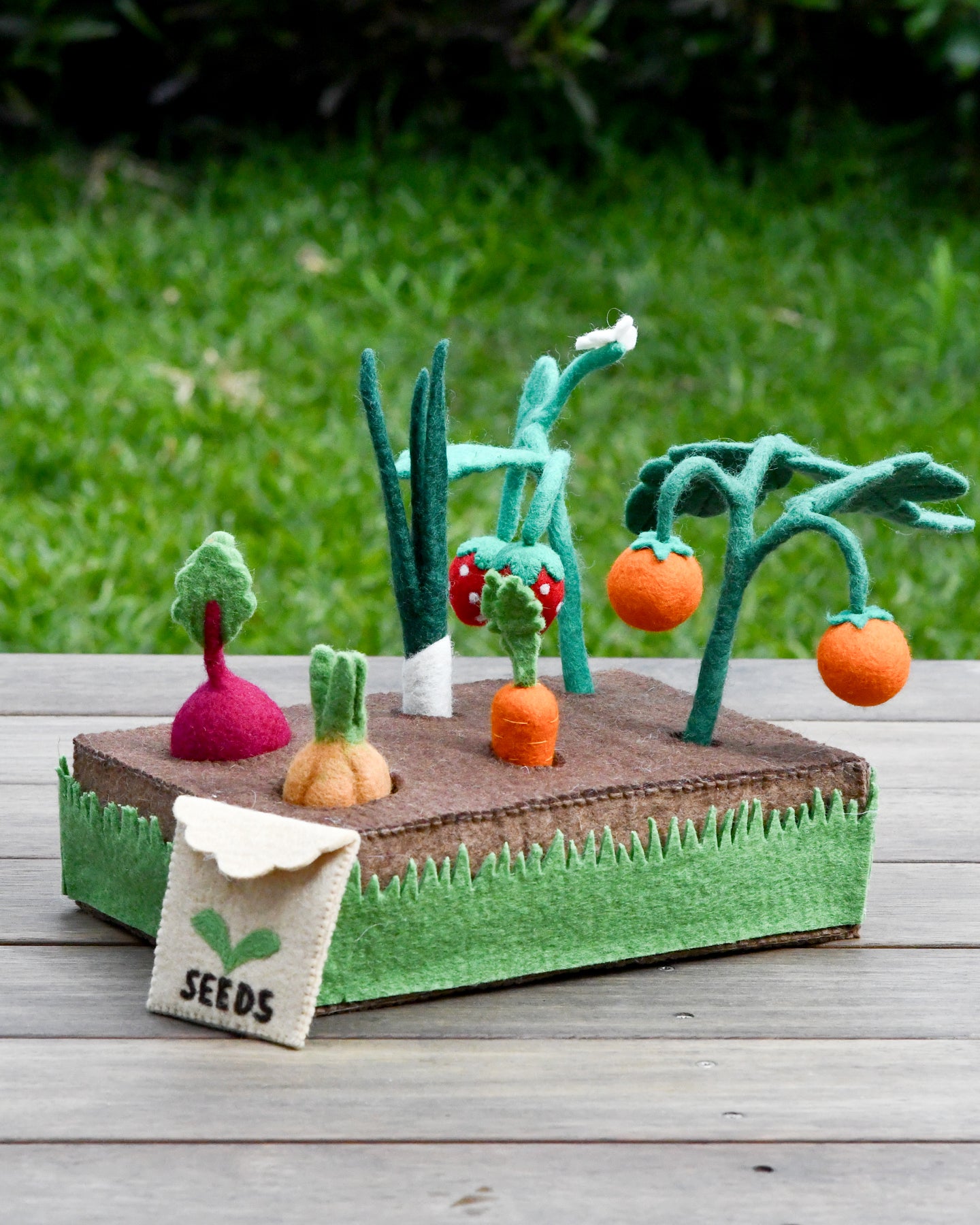 Grow Your Own Garden - Felt Planter Box with Sprouts and Vegetables