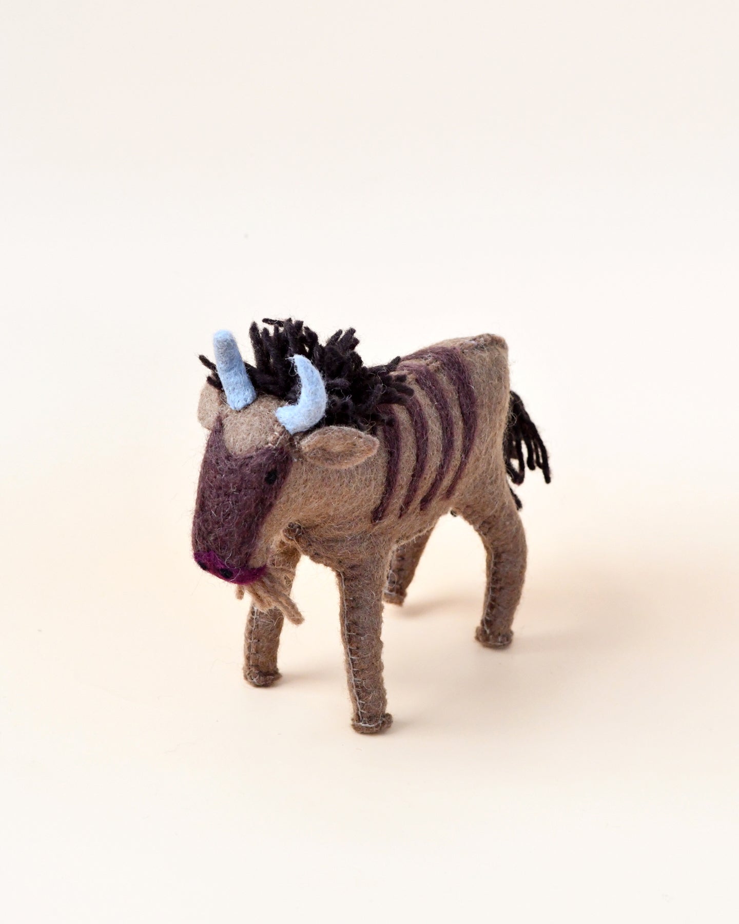 Felt Wildebeest Soft Toy for Safari Play