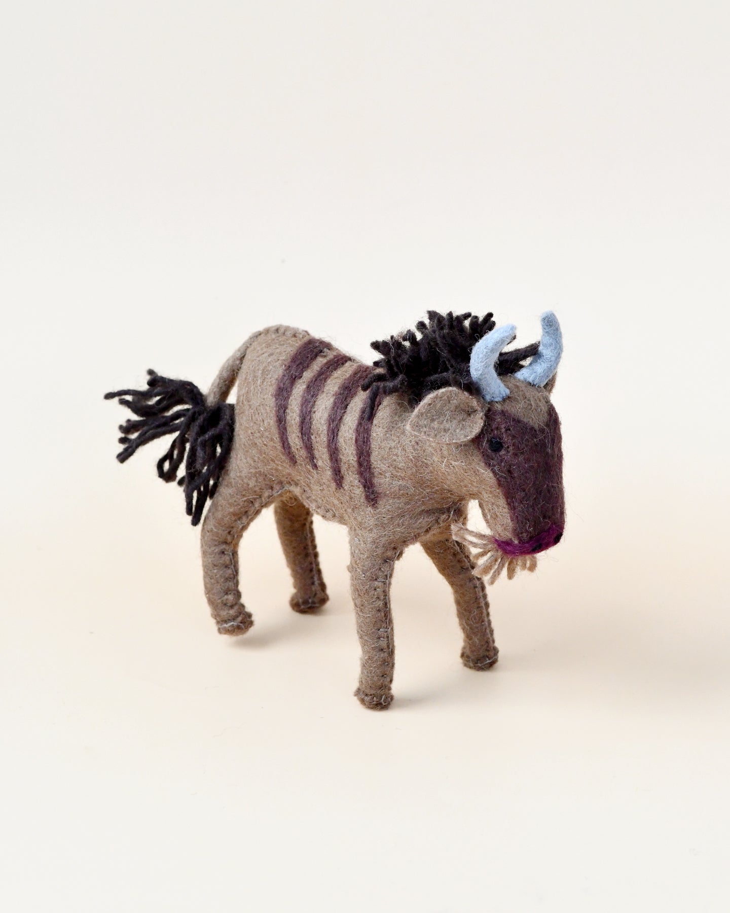 Felt Wildebeest Soft Toy for Safari Play