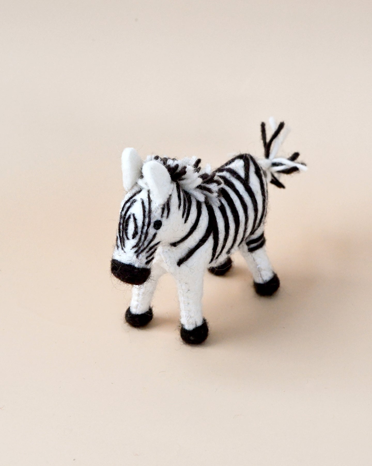 Felt Zebra Soft Toy for Safari Play