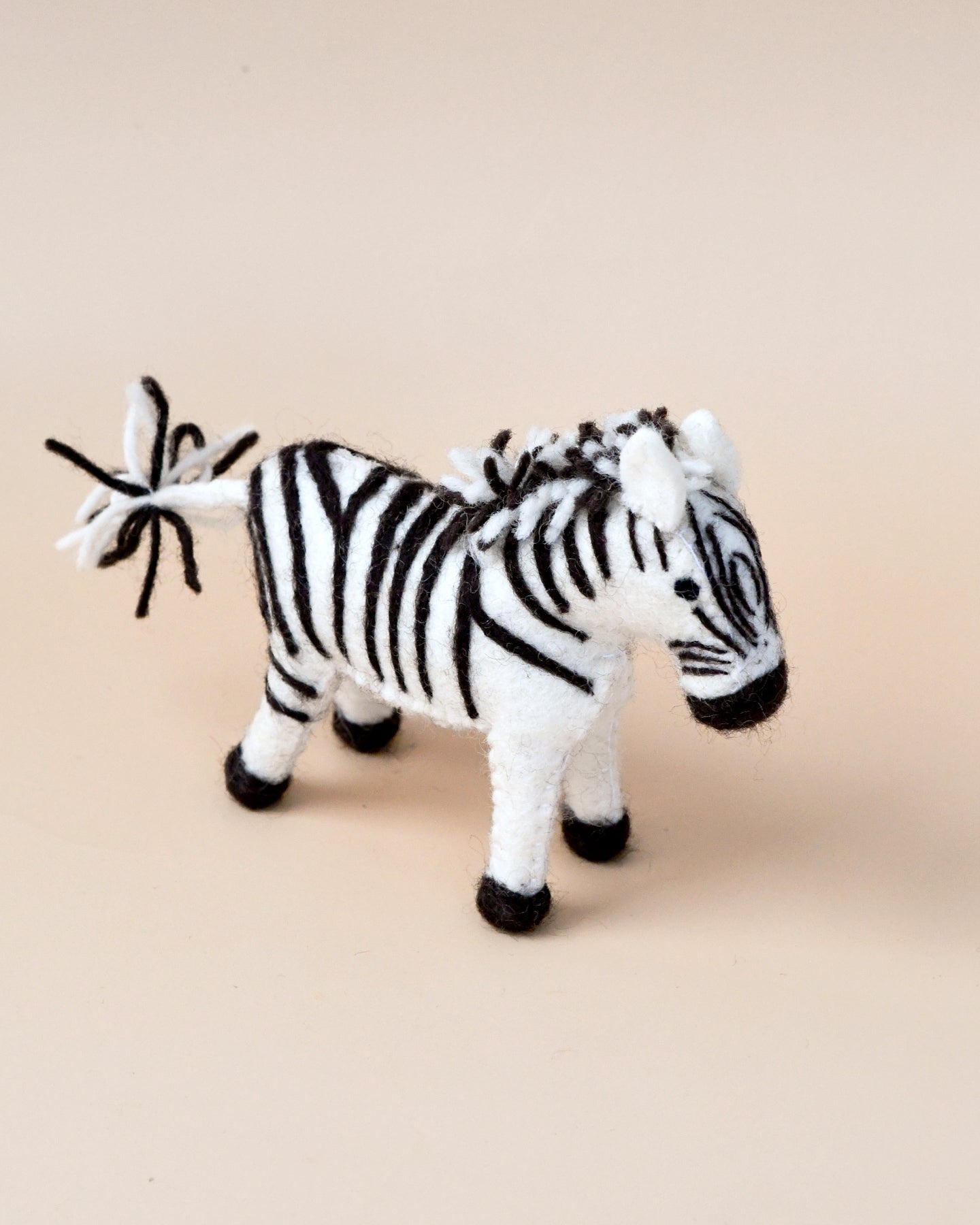 Felt Zebra Soft Toy for Safari Play