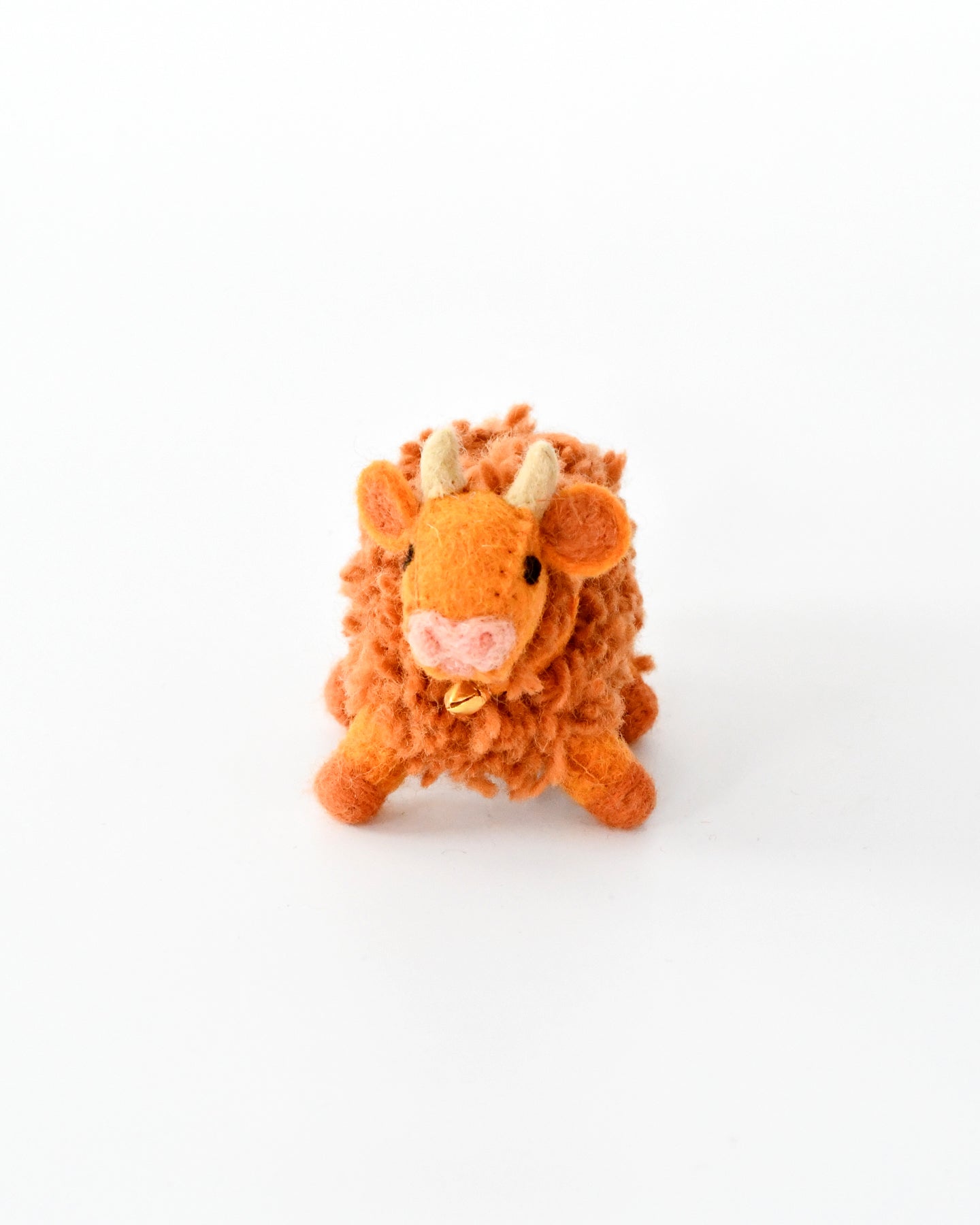 Felt Highland Cow Toy - Light Brown