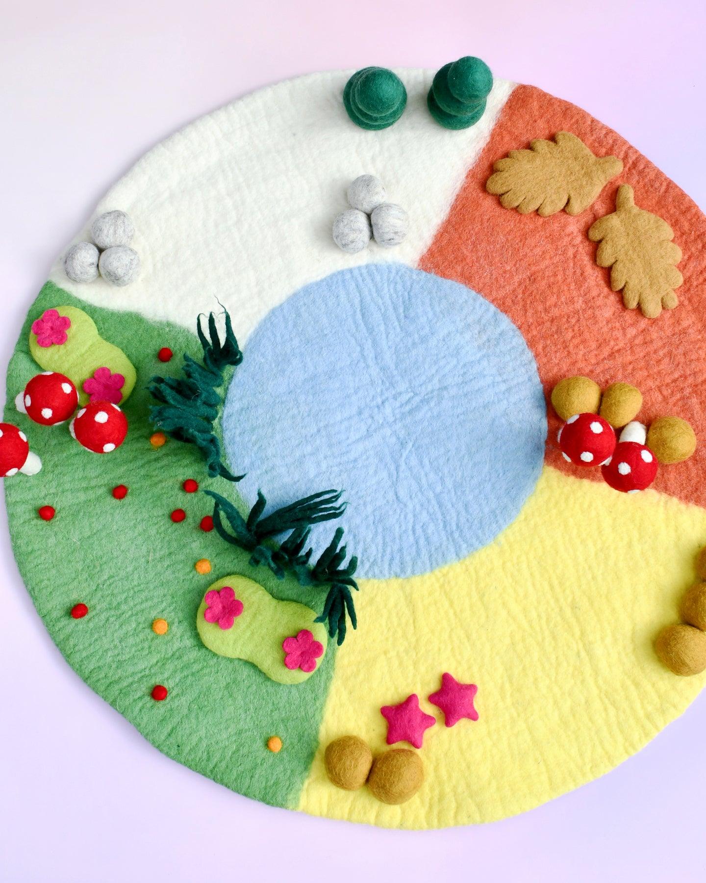 Four Seasons Play Mat Playscape (Large 80cm Diameter) - Tara Treasures