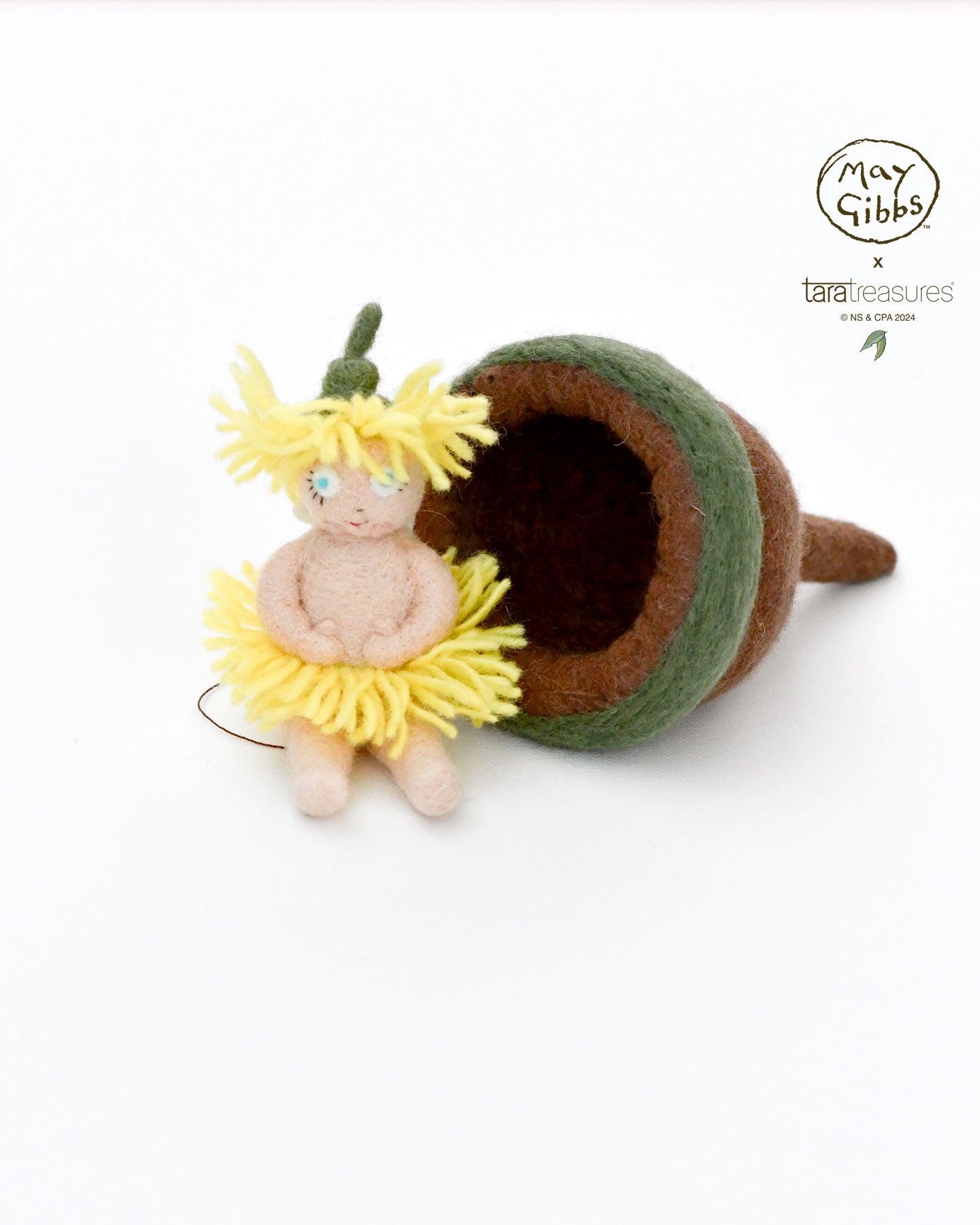 May Gibbs x Tara Treasures - Little Ragged Blossoms Doll with Gum Pod - Tara Treasures