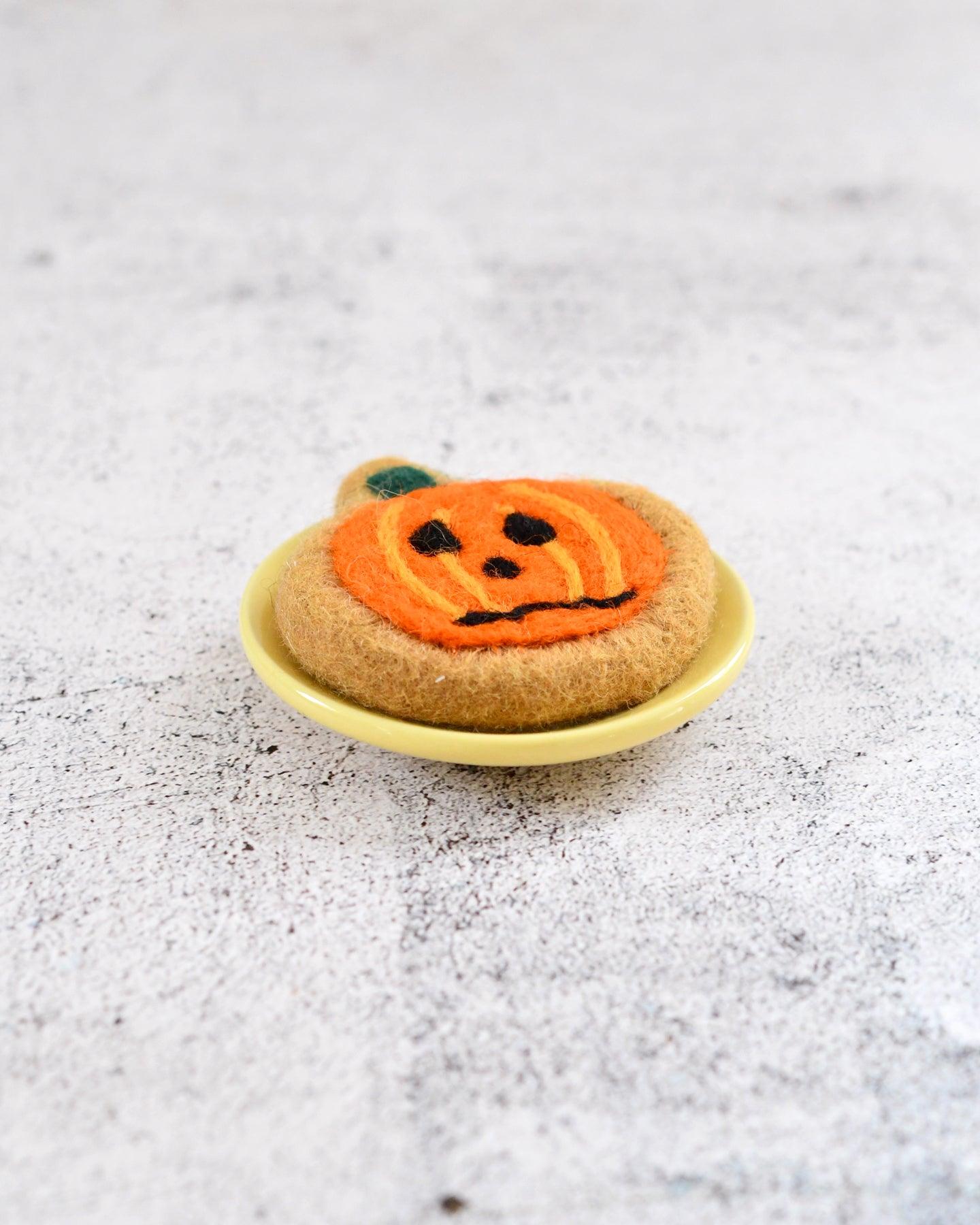 Felt Frazzled Pumpkin Cookie