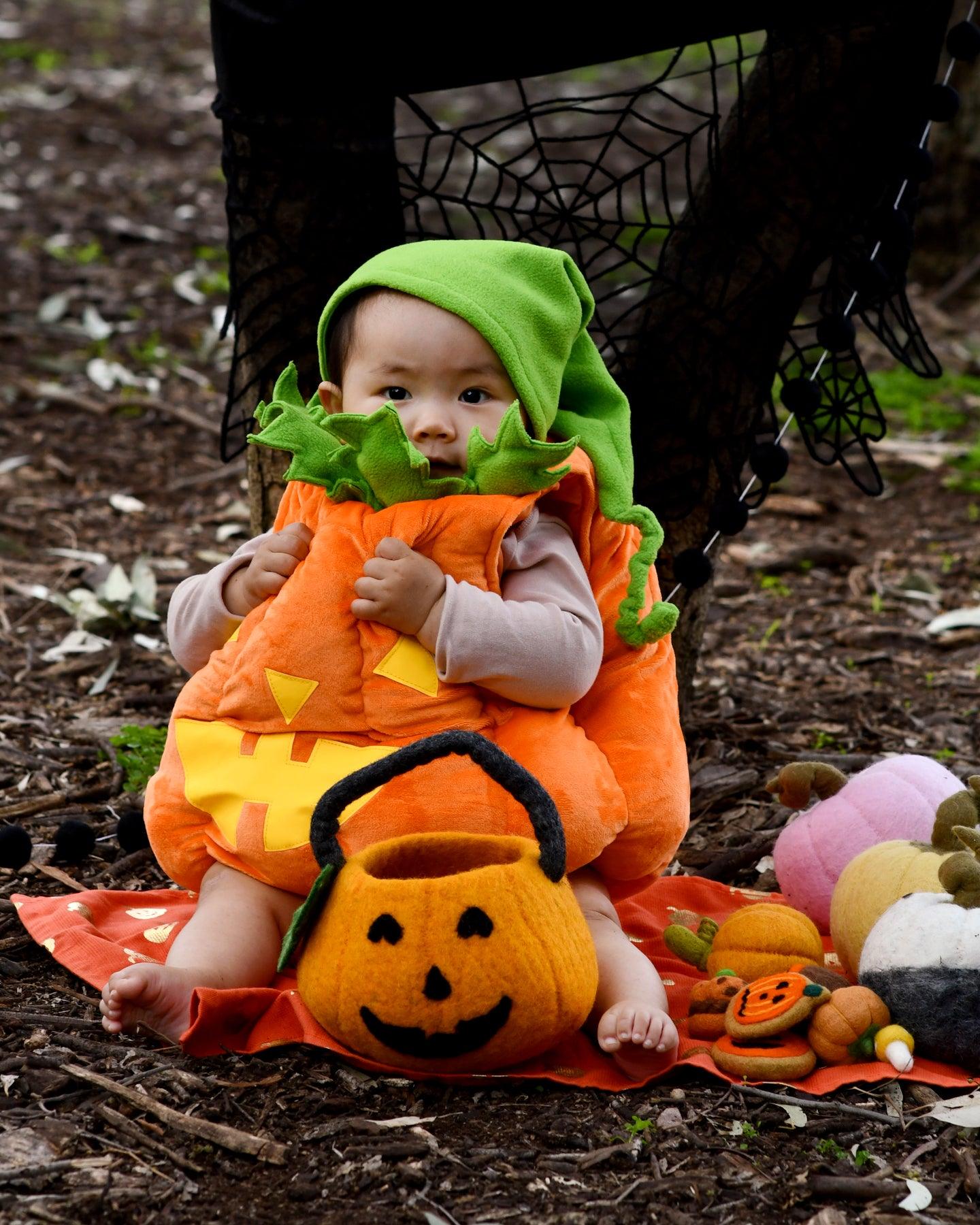 Halloween Trick Or Treat Bag - Tote Bag - Pumpkin Monogram – INKtropolis