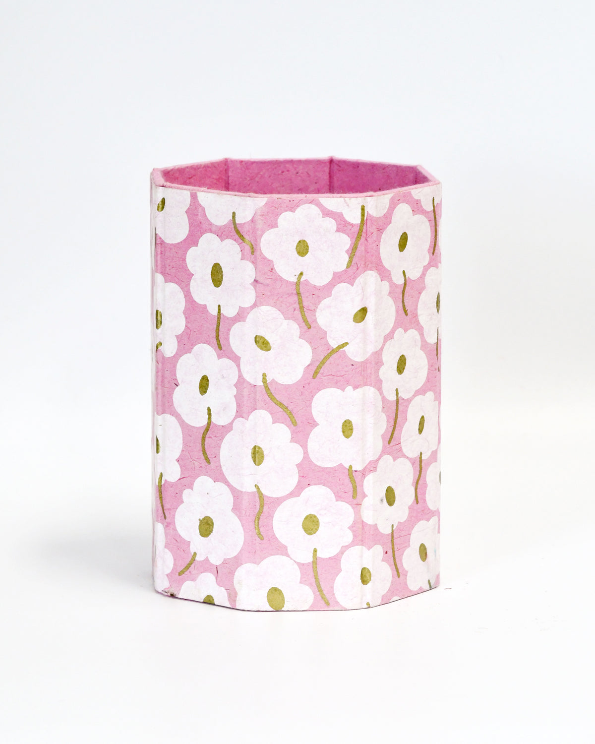 Pink Floral Lokta Sustainable Paper Vase