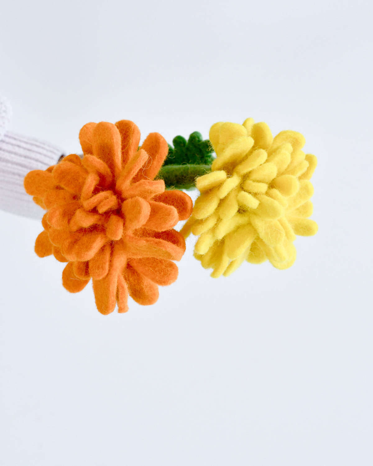Felt Orange Marigold Flower