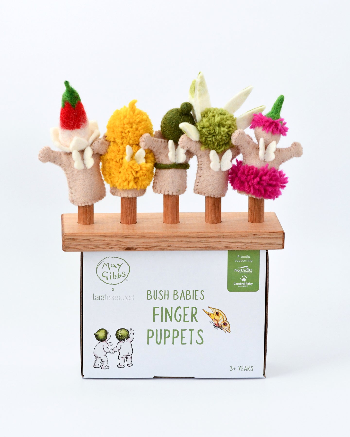 May Gibbs x Tara Treasures  - Bush Babies Finger Puppets Set