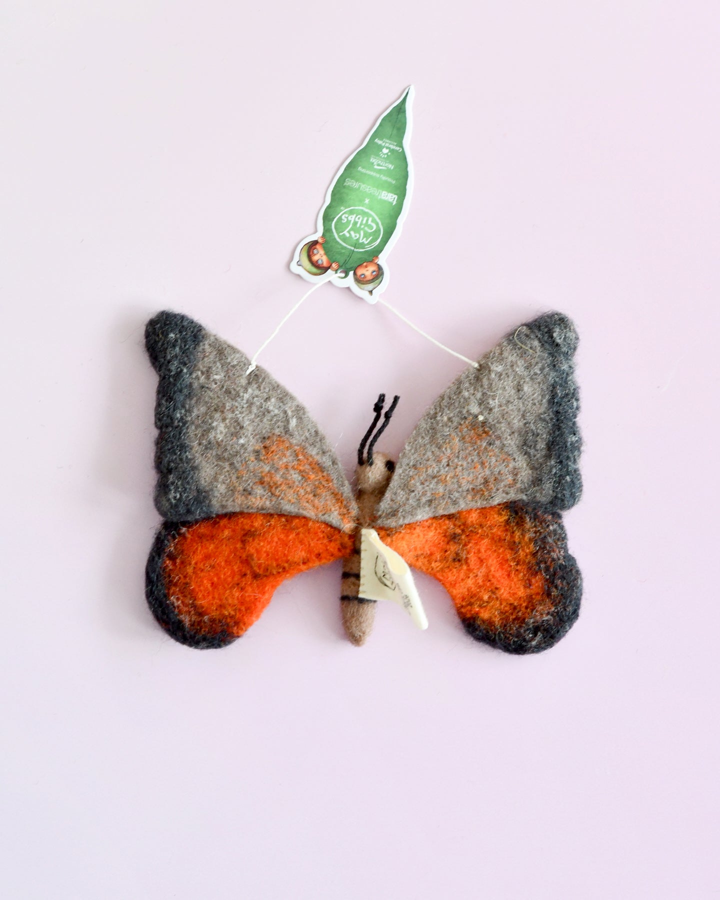 May Gibbs Gumnut Babies, Orange Butterfly Ornament