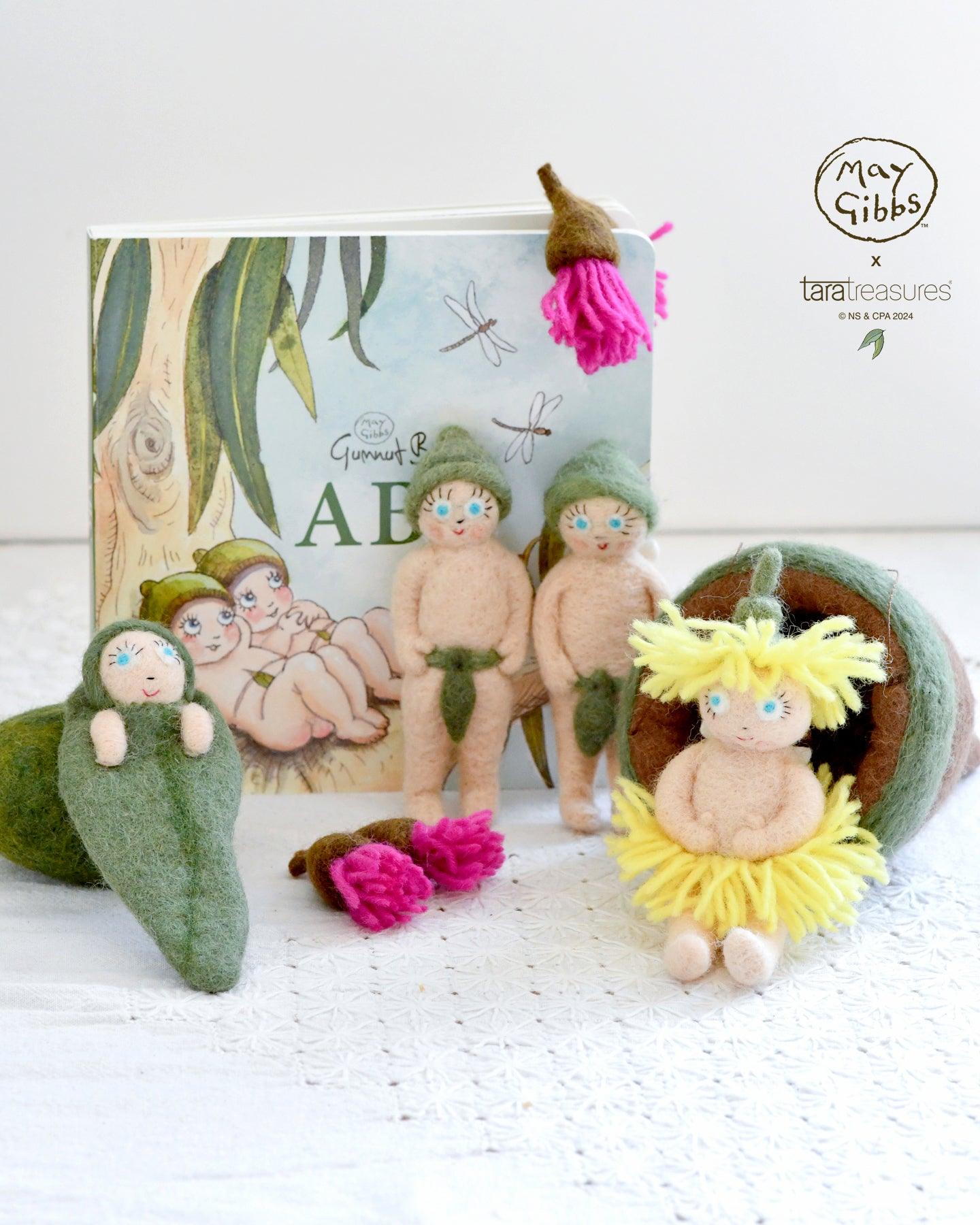 May Gibbs x Tara Treasures - Little Ragged Blossoms Doll with Gum Pod - Tara Treasures