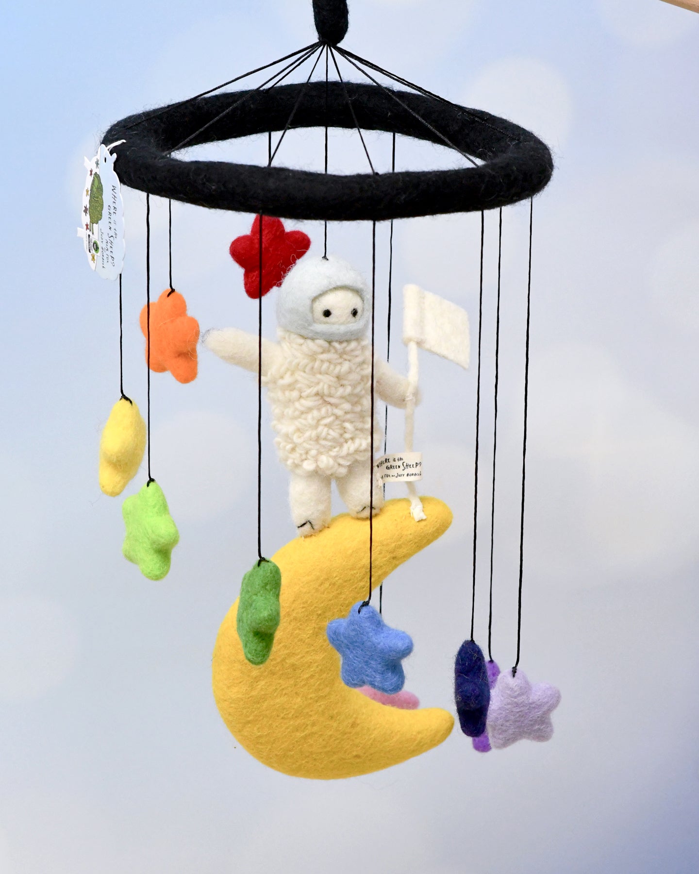 Where Is The Green Sheep? Moon Sheep Mobile