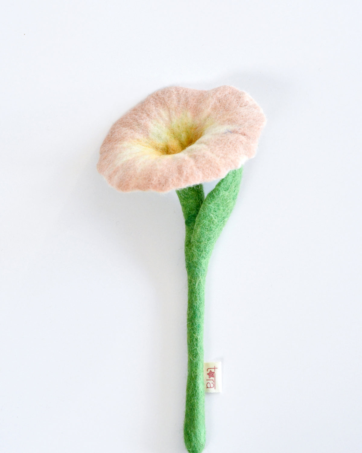 Felt Peach Morning Glory Flower