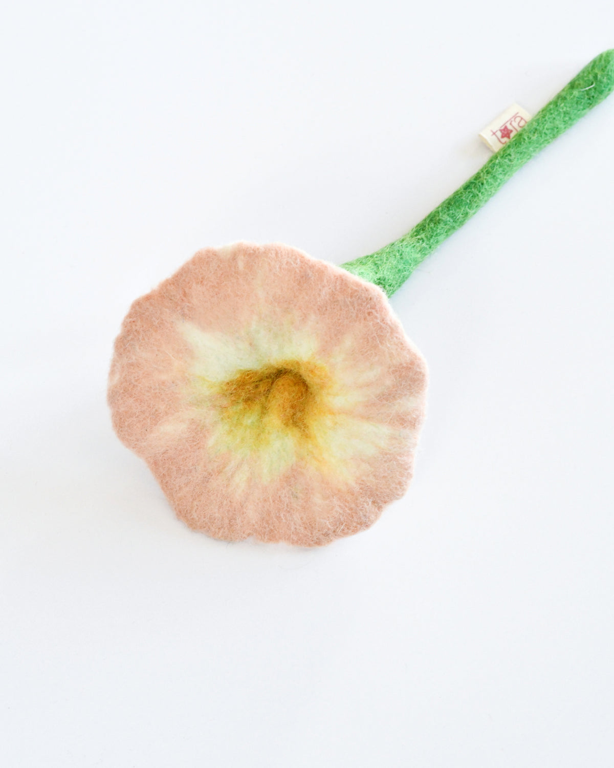 Felt Peach Morning Glory Flower