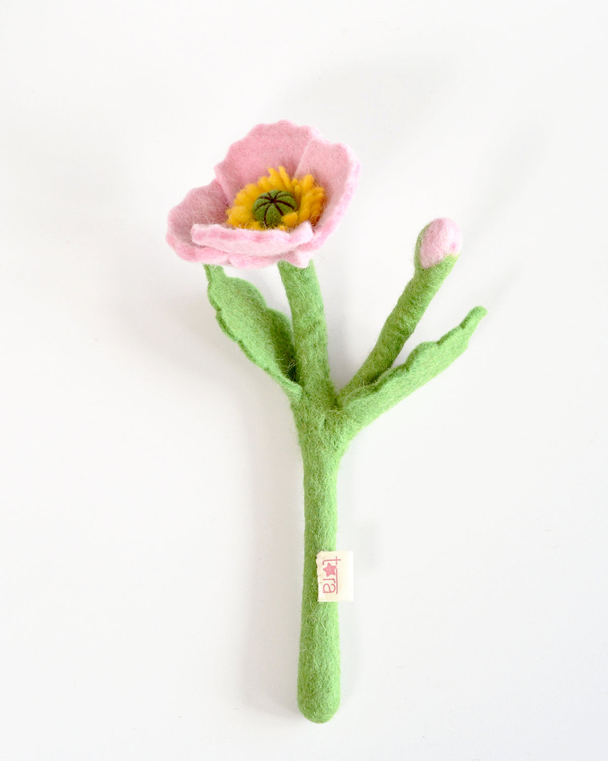 Felt Pink Poppy Flower
