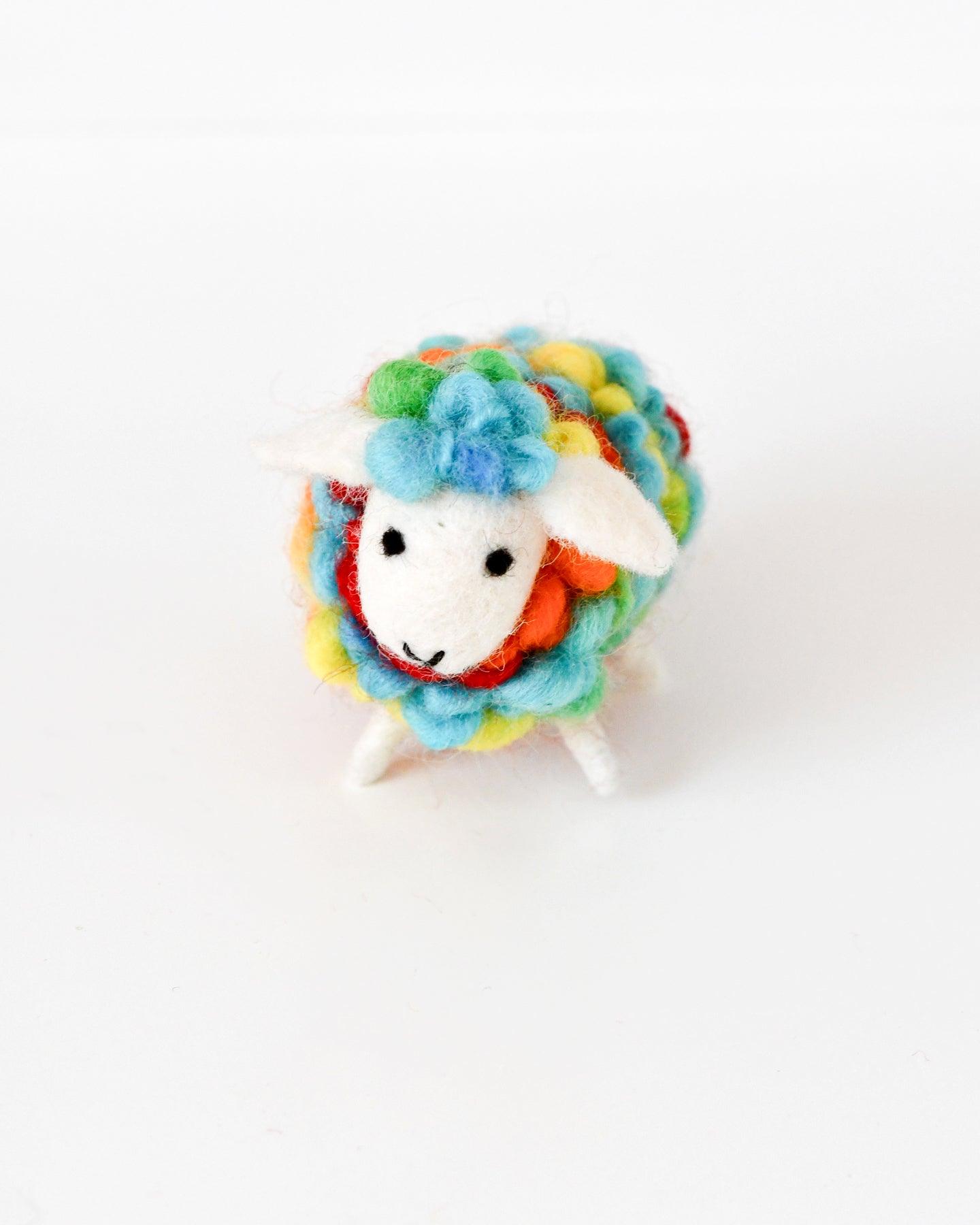 Felt Rainbow Sheep Toy