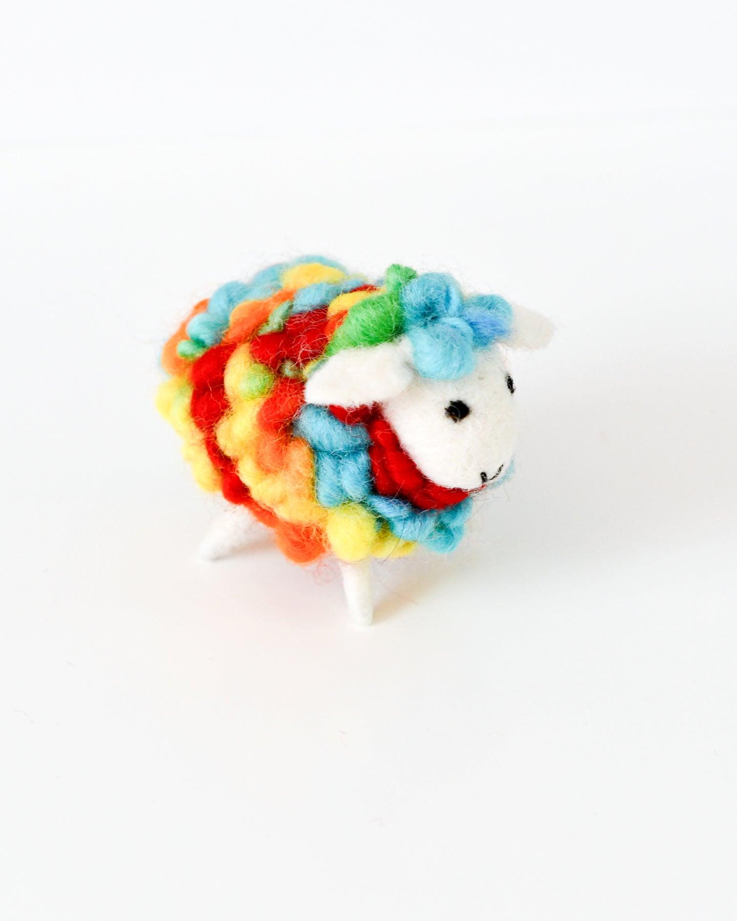 Felt Rainbow Sheep Toy - Tara Treasures