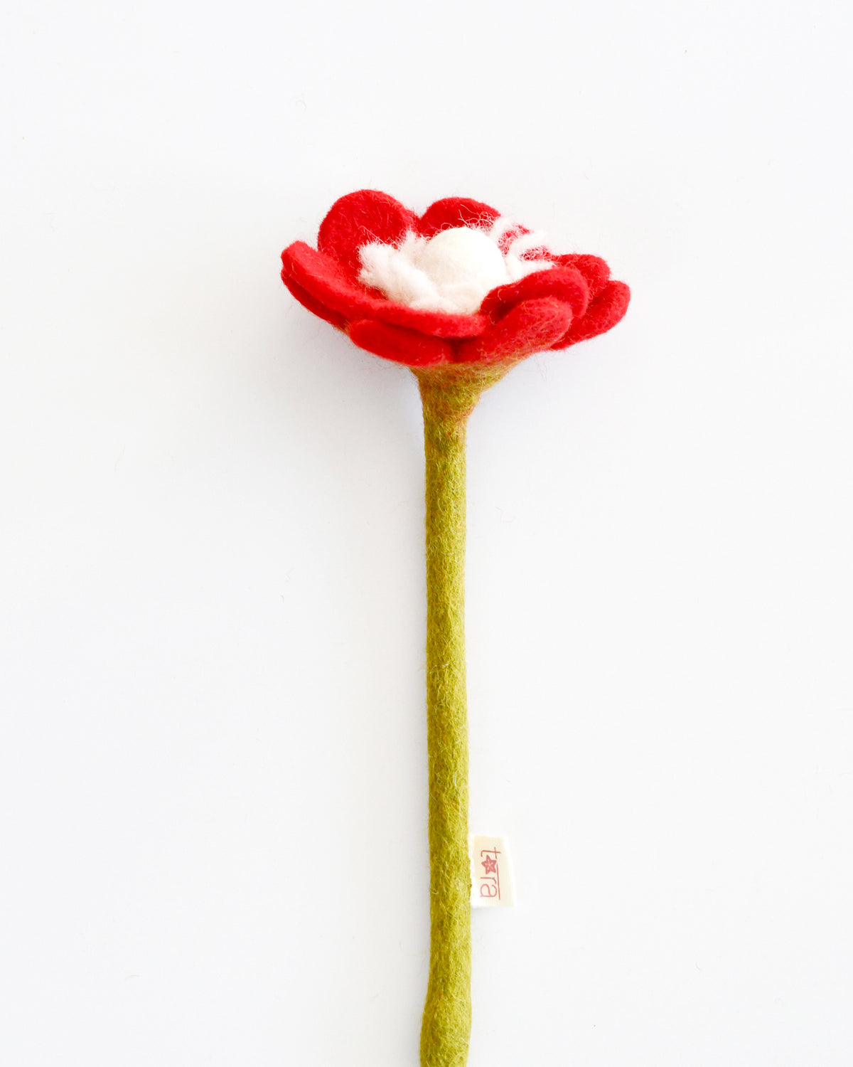 Felt Red Ranunculus Buttercup Flower