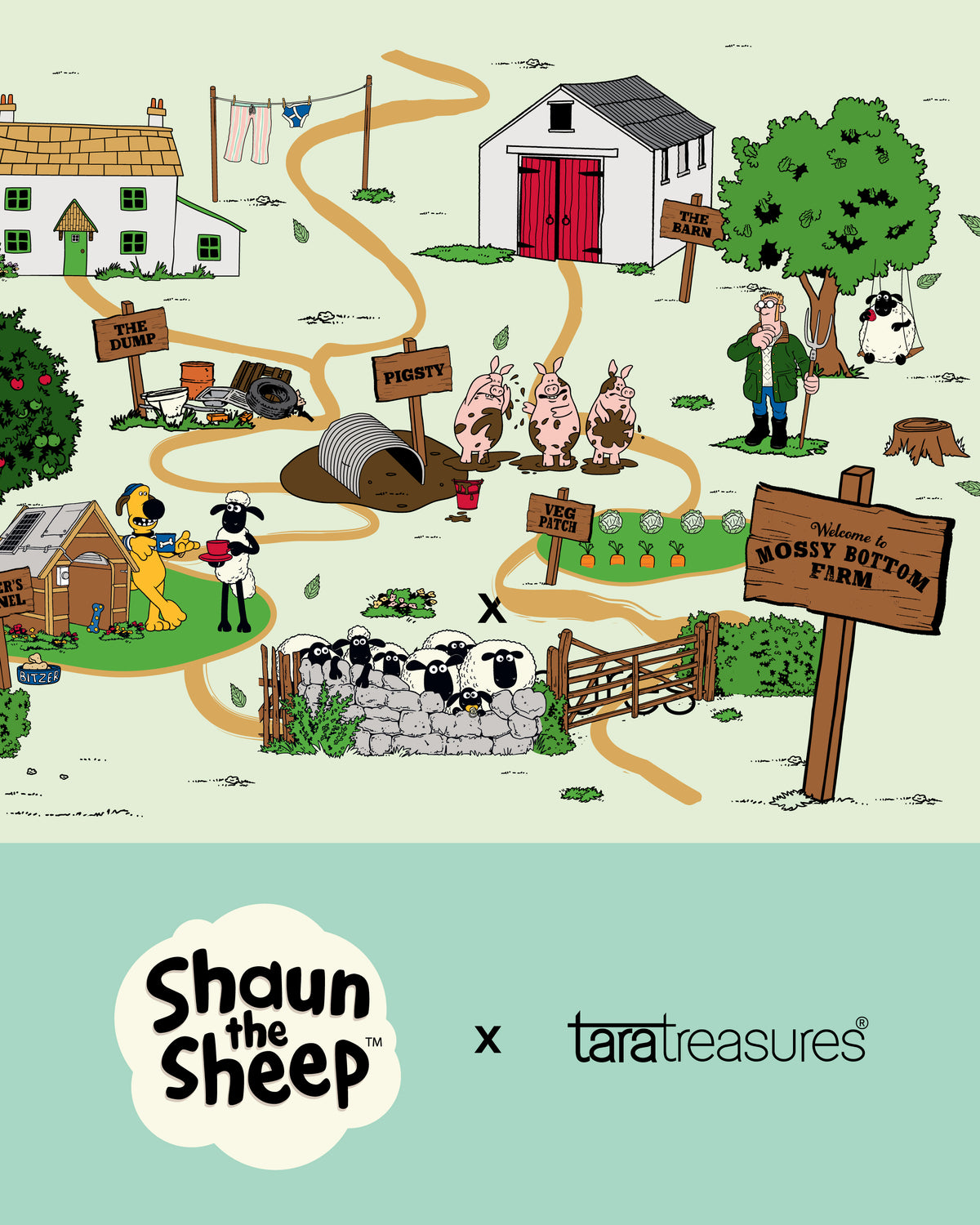 Shaun The Sheep - Farmhouse for Mossy Bottom Farm Play Mat