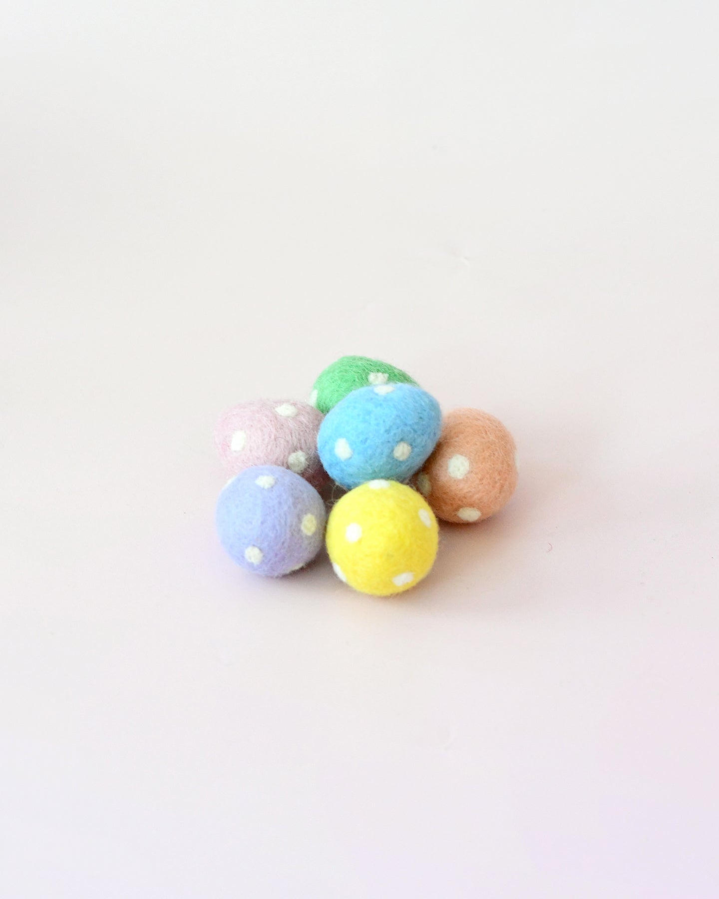 Felt Polka Dots Eggs (Set of 6)