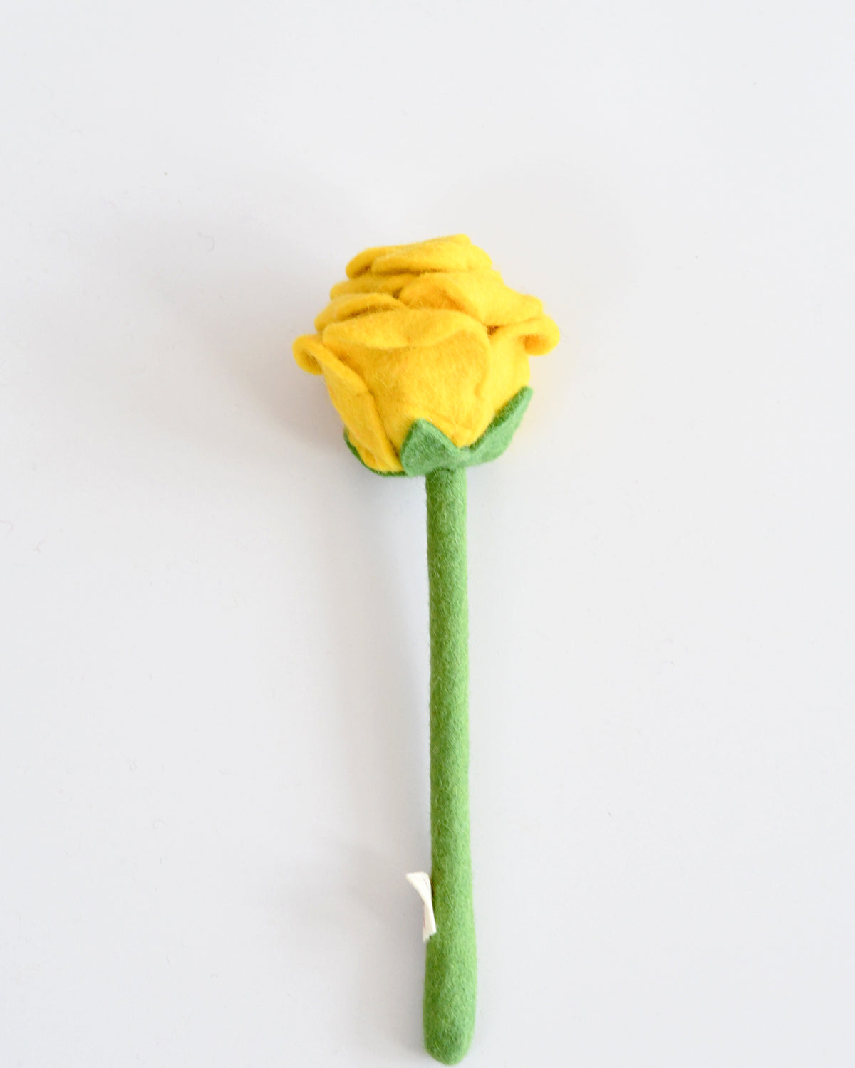 Felt Blooming Yellow Rose Flower