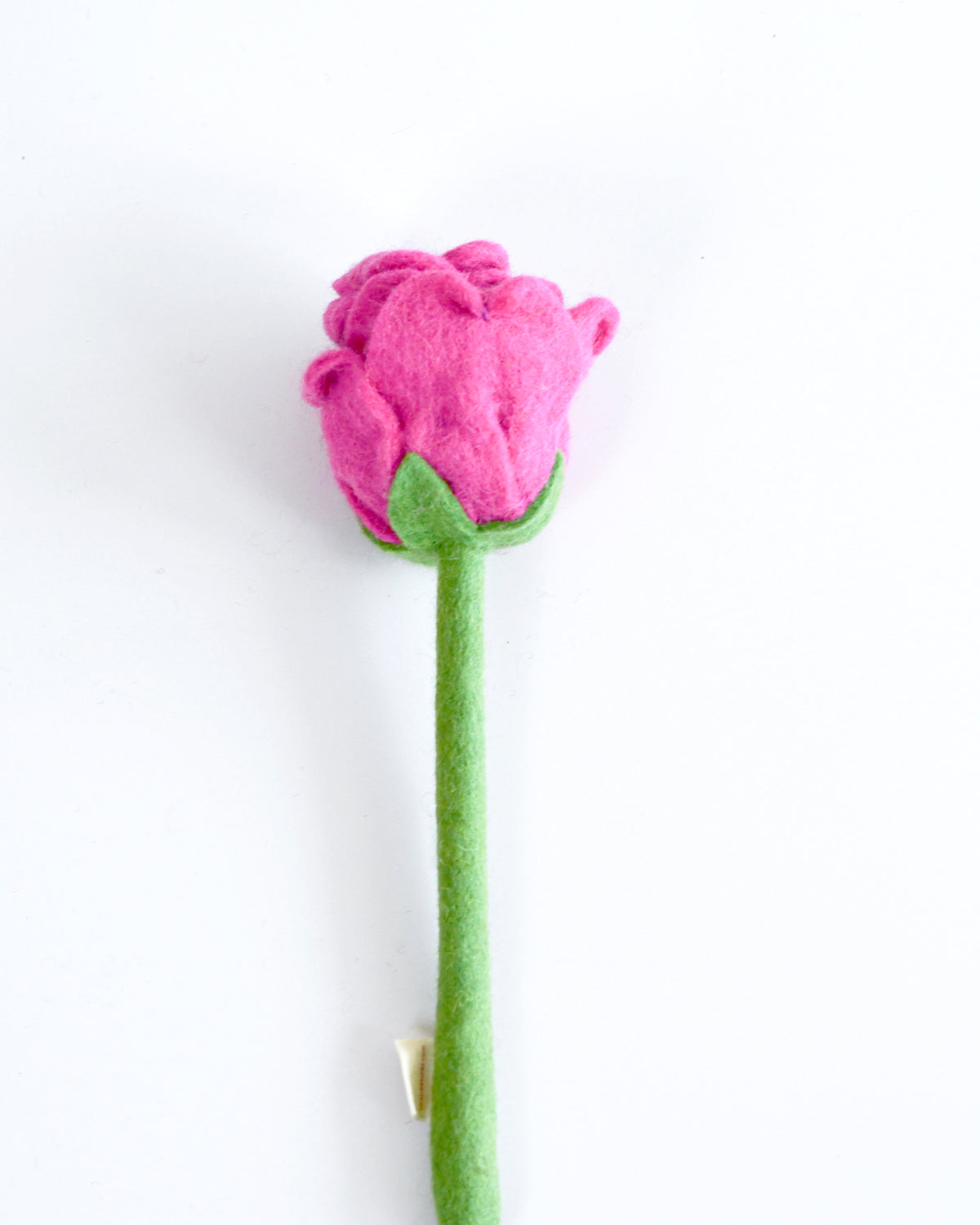 Felt Blooming Pink Rose Flower