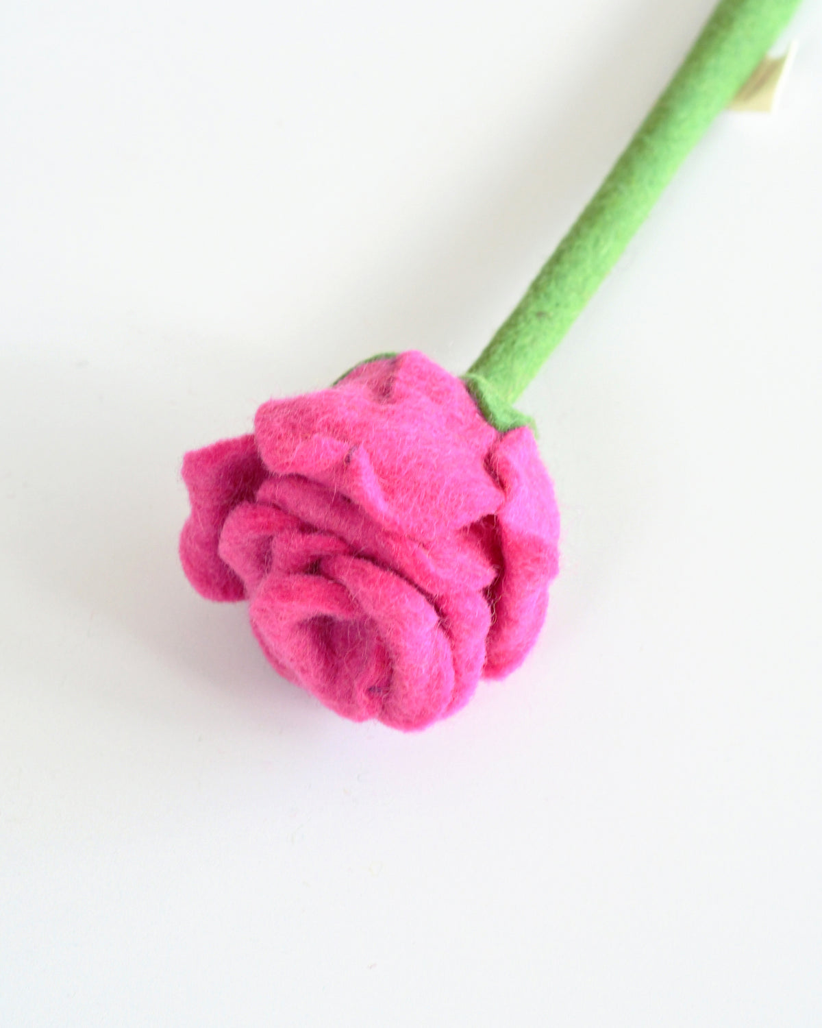Felt Blooming Pink Rose Flower