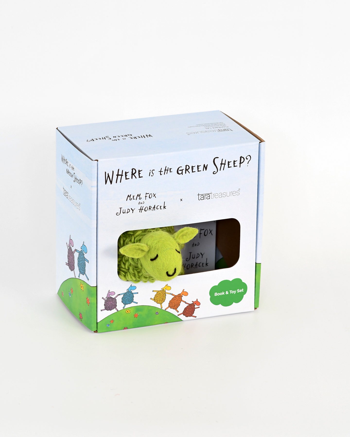 Where Is The Green Sheep? Large Green Sheep Toy and Book Set