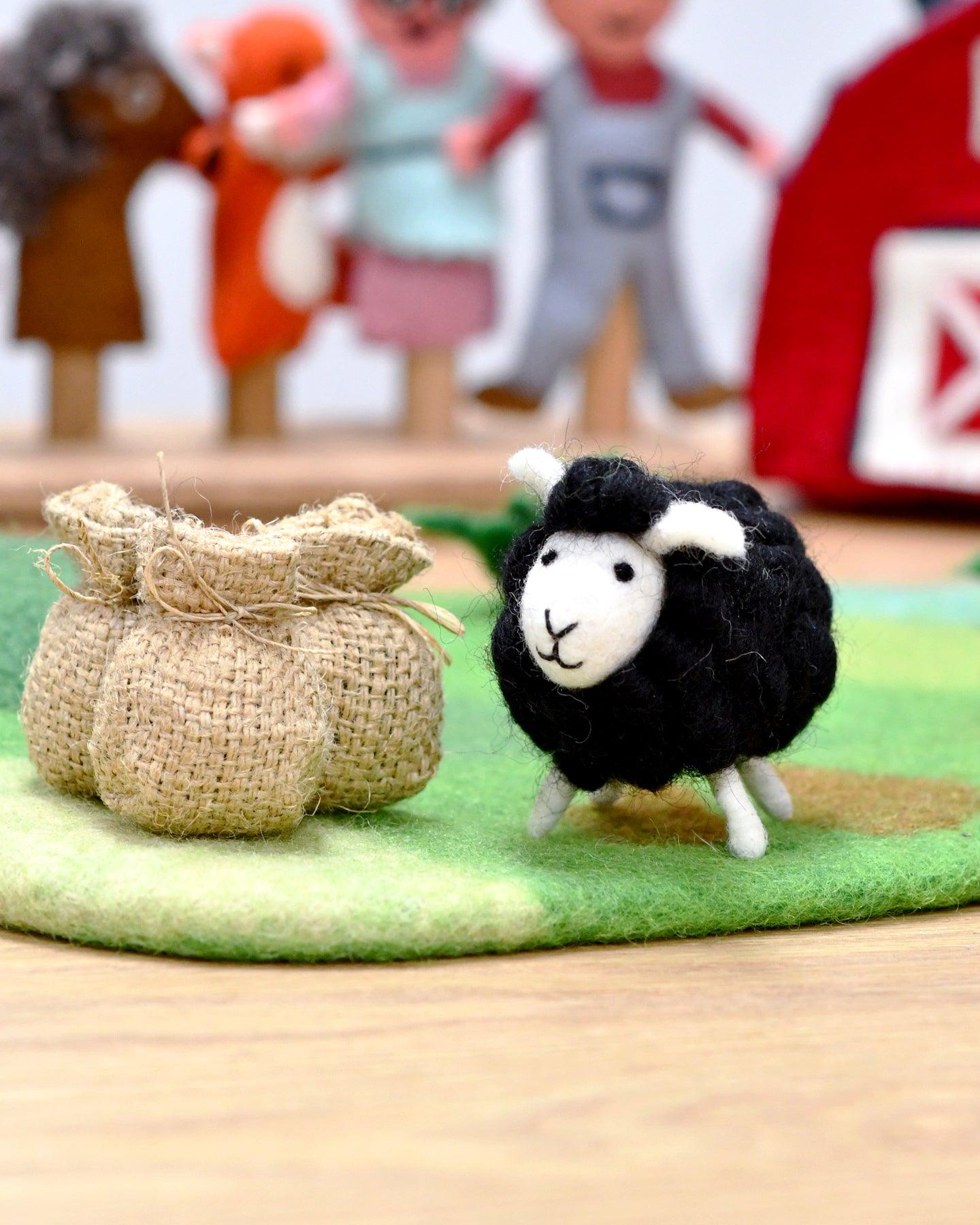 Felt Baa Baa Black Sheep Toy - Tara Treasures