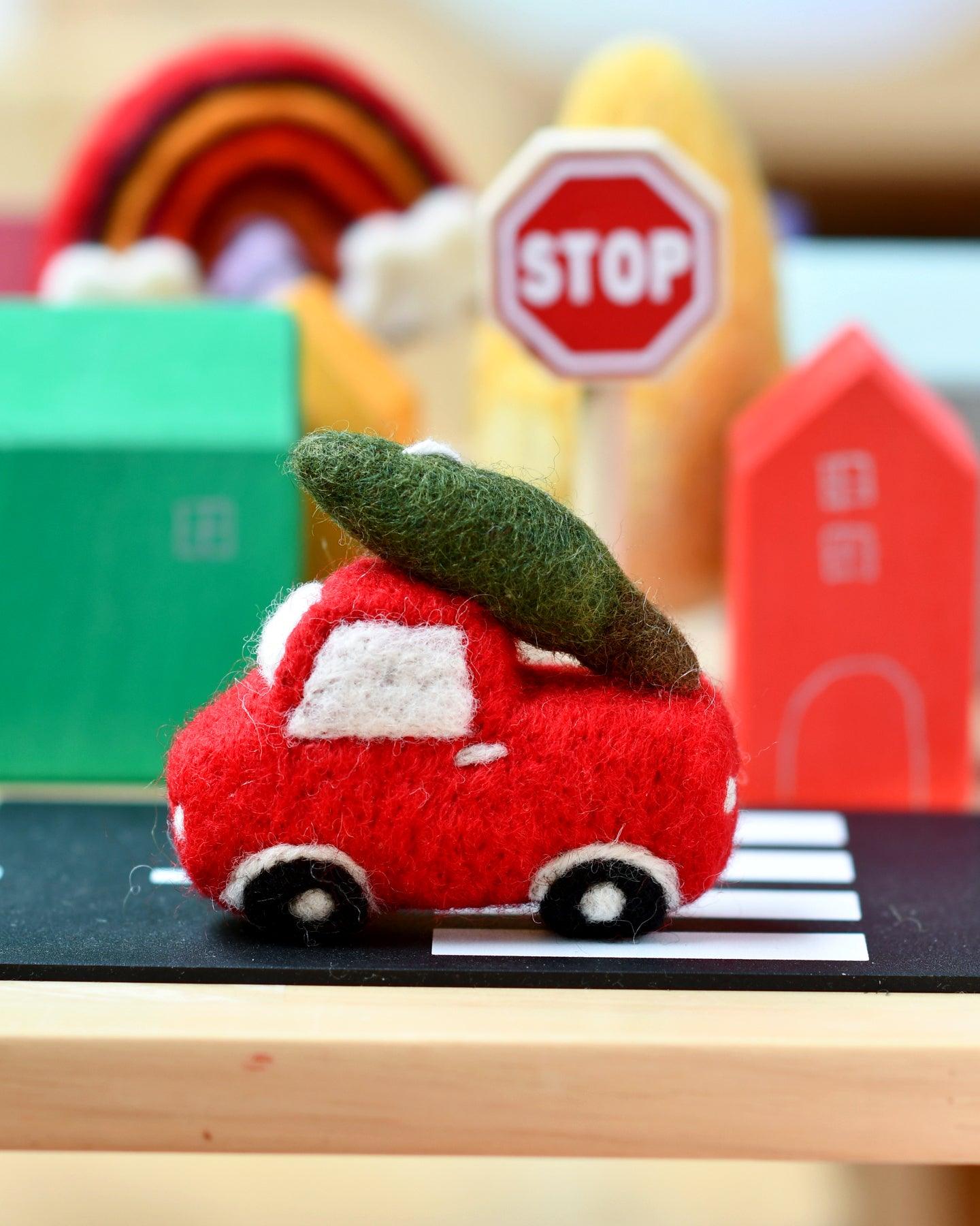 Felt Christmas Truck and Tree Toy - Tara Treasures