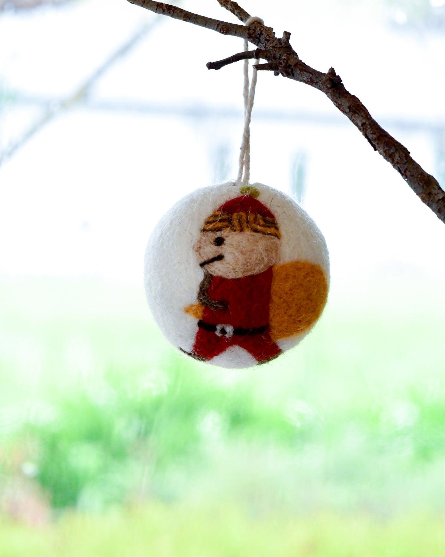 Felt Christmas Bauble Ornament - Christmas Elf - Tara Treasures