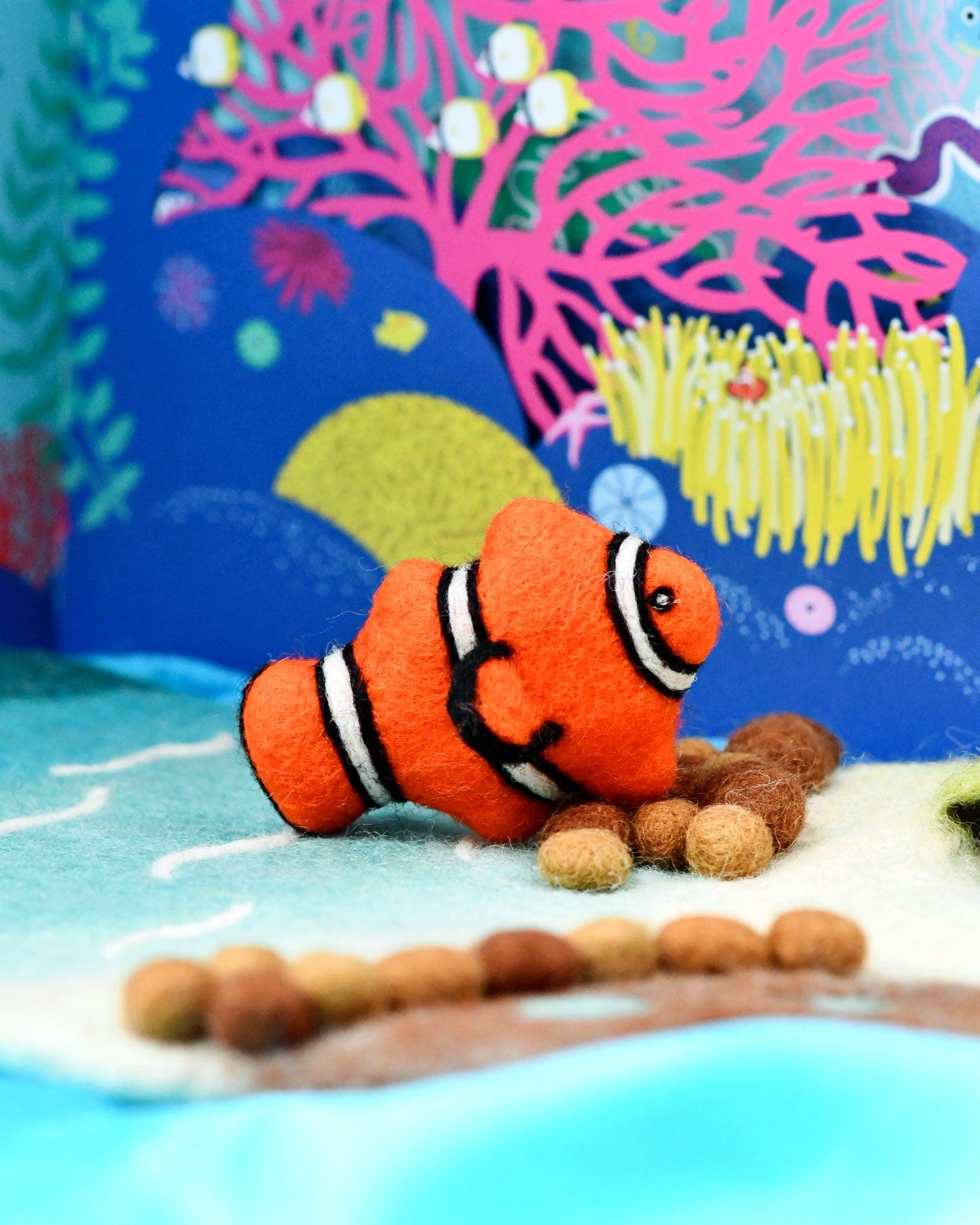 Felt Clownfish Toy (Coral Reef Fish) - Tara Treasures
