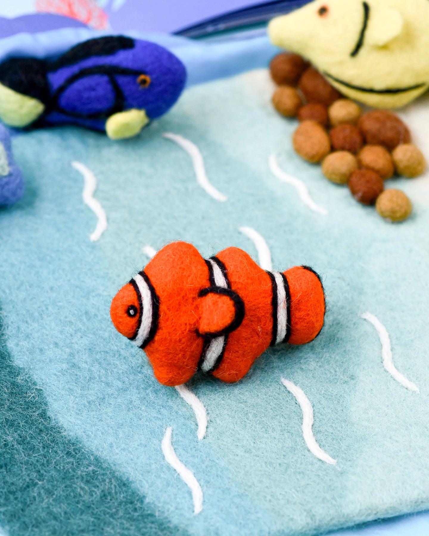 Felt Clownfish Toy (Coral Reef Fish) - Tara Treasures