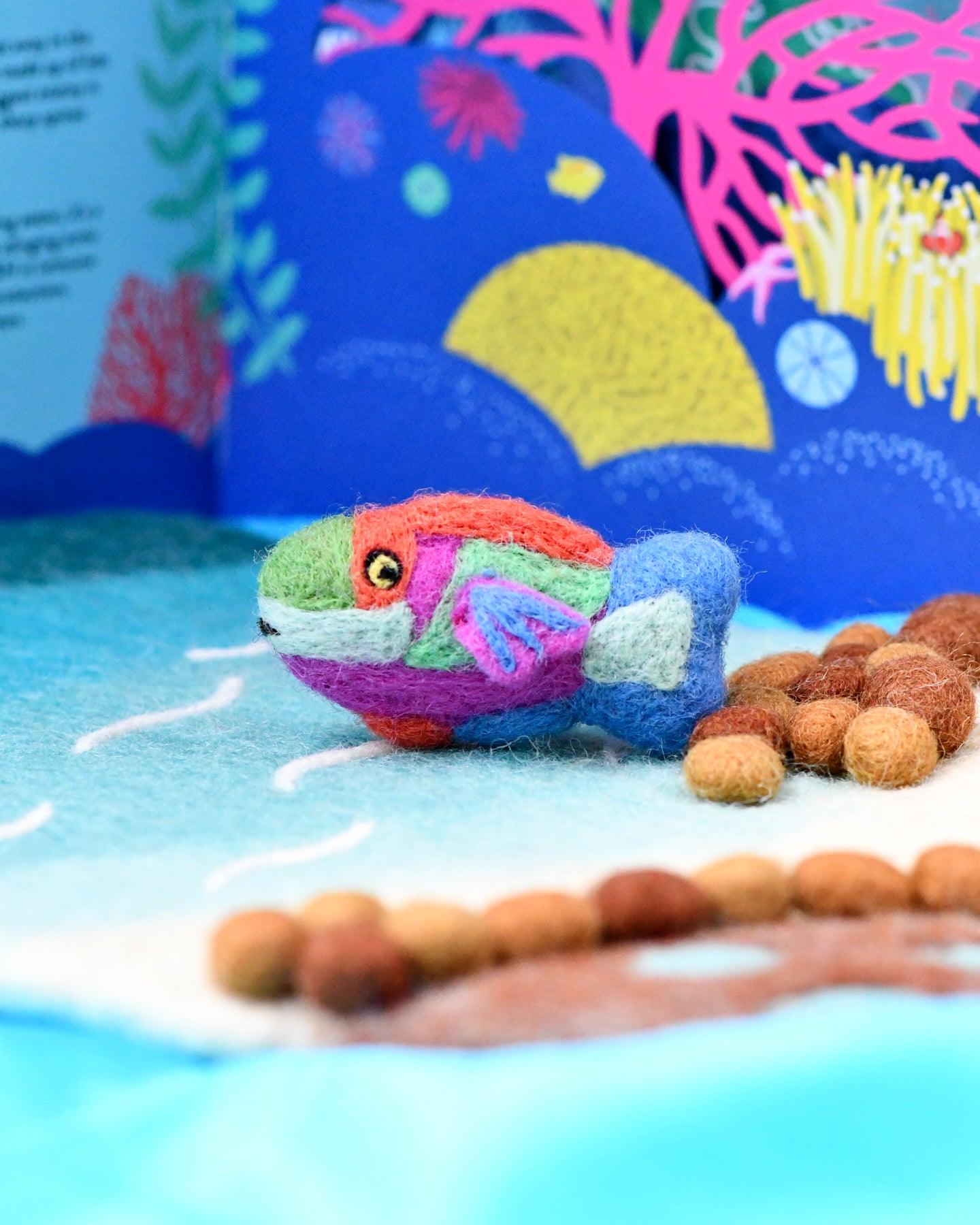 Felt Parrot Fish Toy (Coral Reef Fish) - Tara Treasures