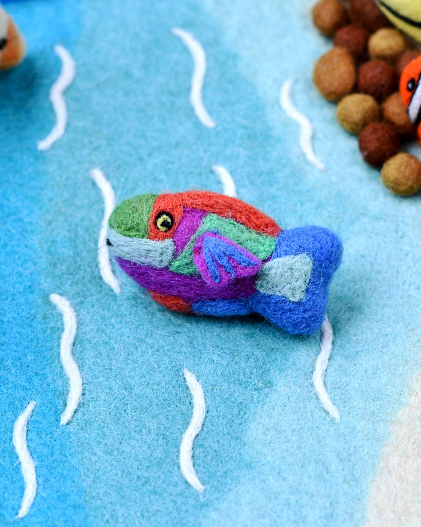 Felt Parrot Fish Toy (Coral Reef Fish) - Tara Treasures