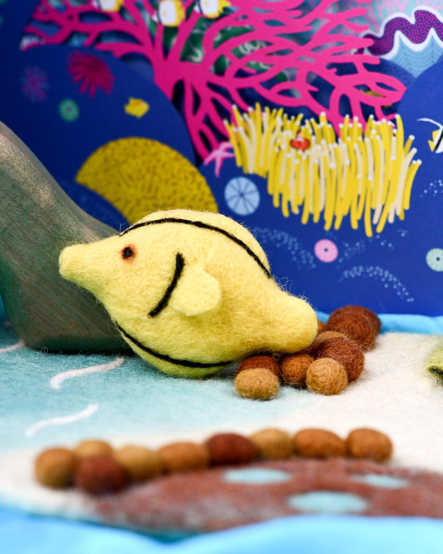 Felt Yellow Tang Fish Toy (Coral Reef Fish) - Tara Treasures