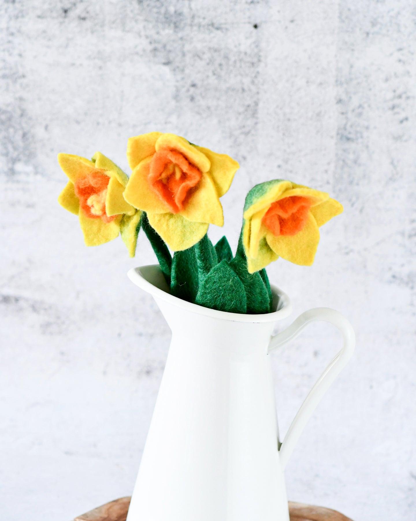 Felt Daffodil Flower - Tara Treasures