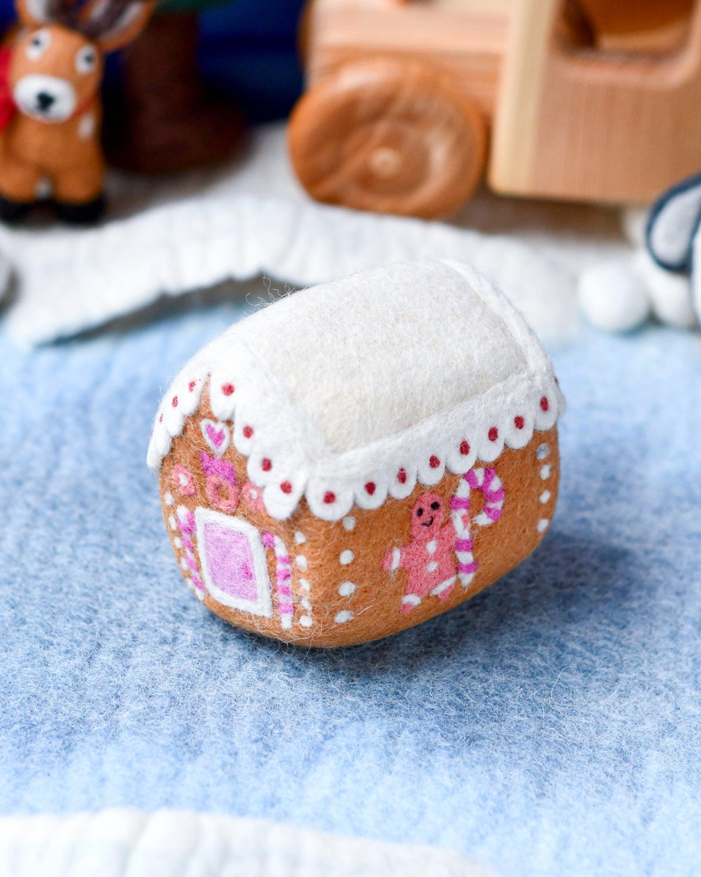 Felt Pink Gingerbread House | Tara Treasures