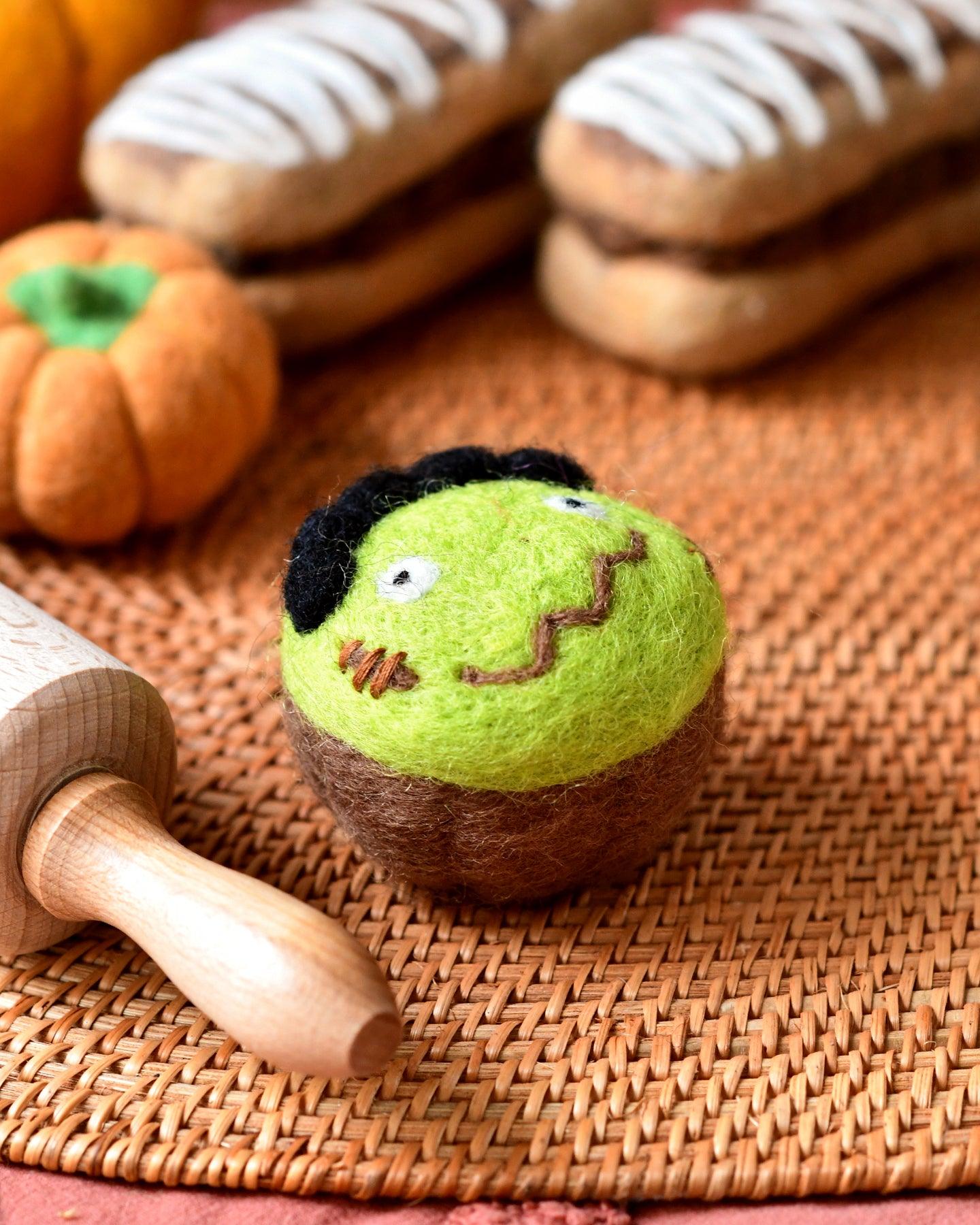 Felt Cupcake - Green Monster - Tara Treasures