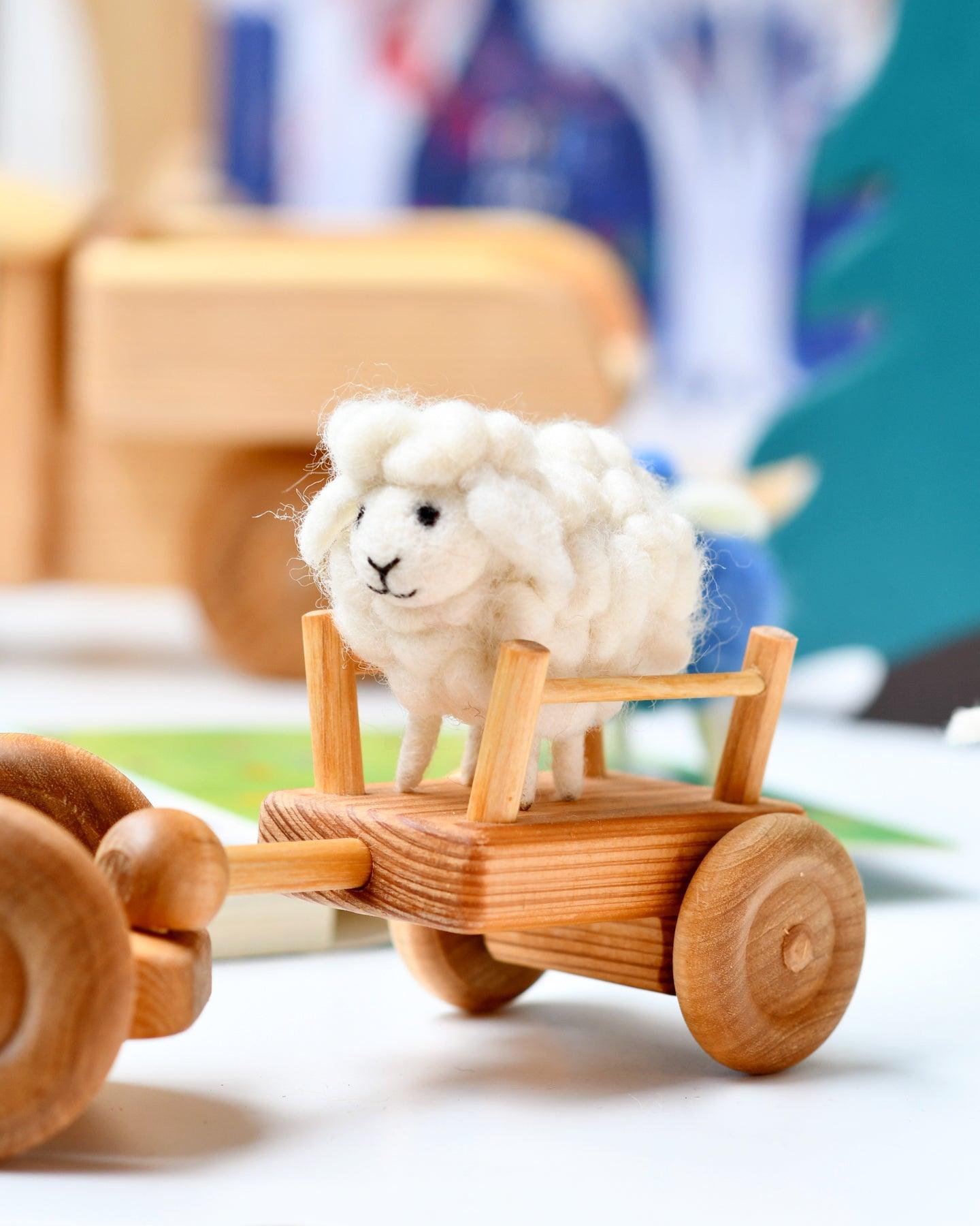 Felt White Sheep Toy - Tara Treasures