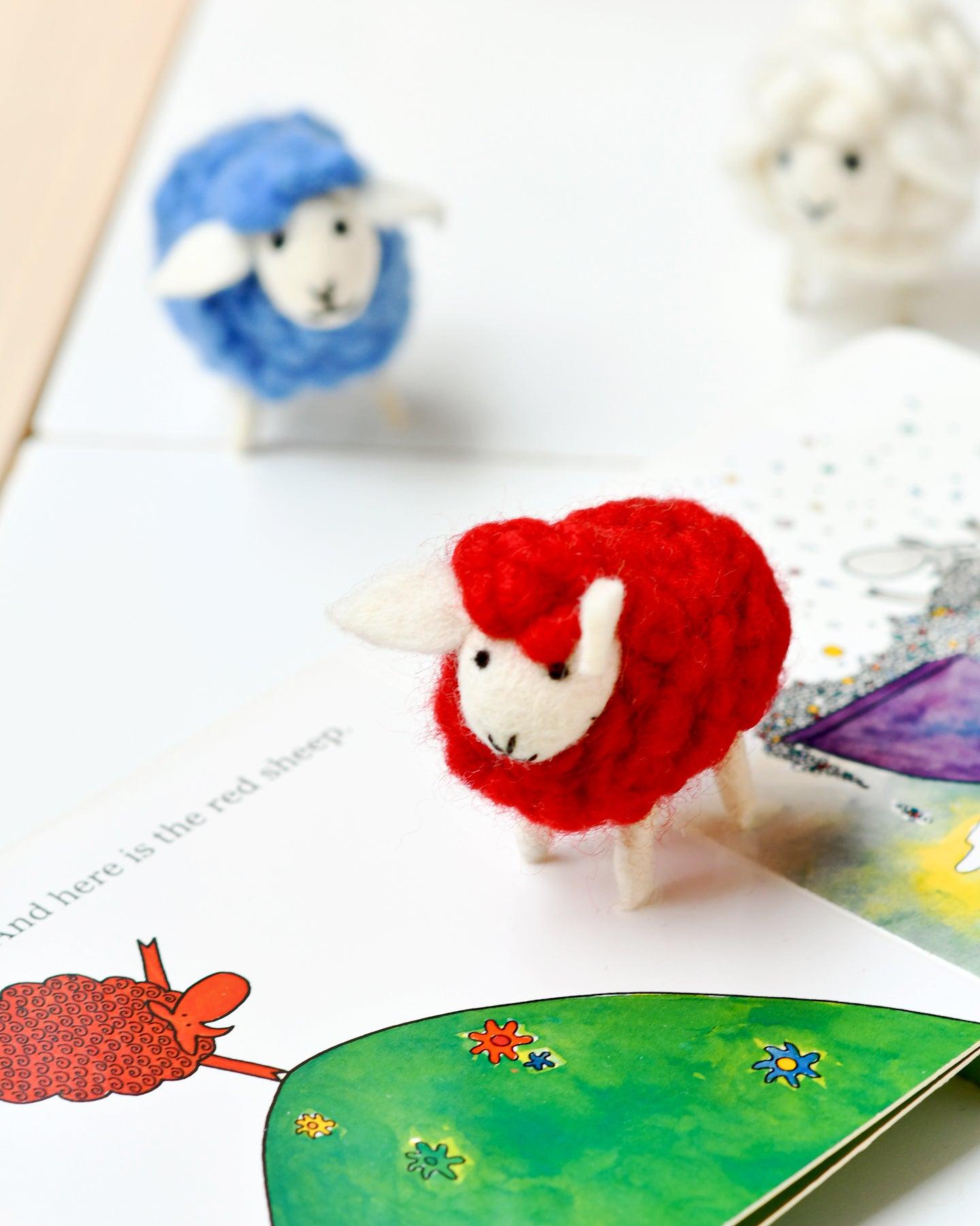 Felt Red Sheep Toy - Tara Treasures