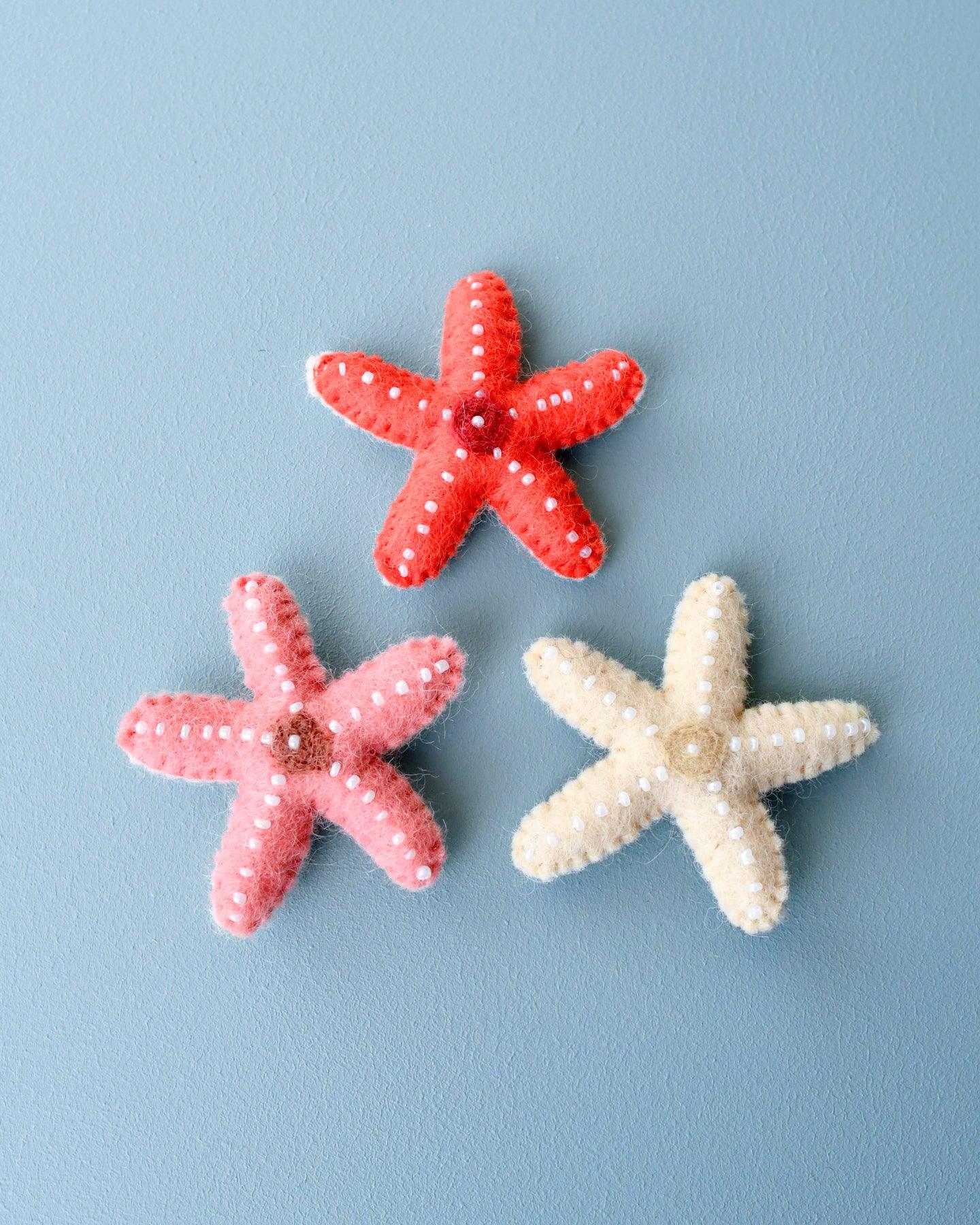 Felt Starfish - Set of 3 - Tara Treasures