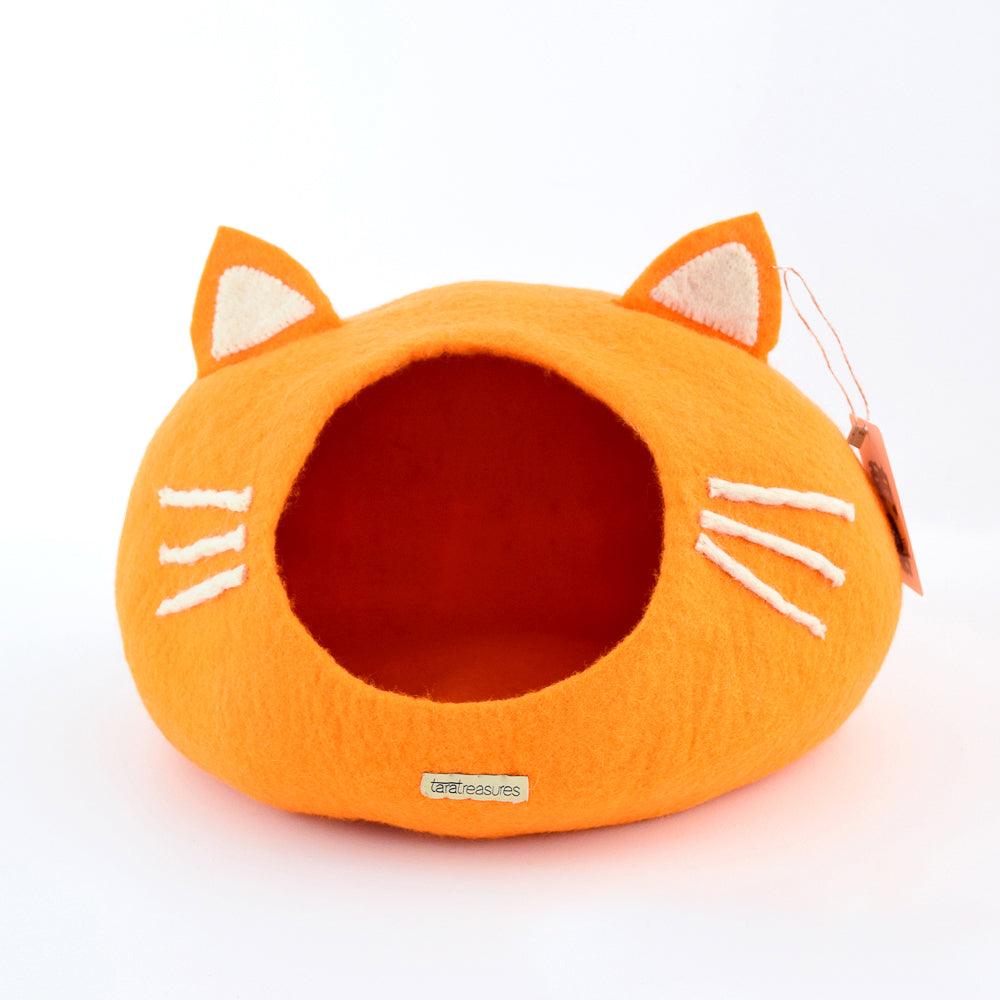 Cat Cave - Cat Head Orange - Tara Treasures