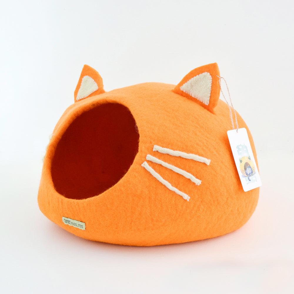 Cat Cave - Cat Head Orange - Tara Treasures