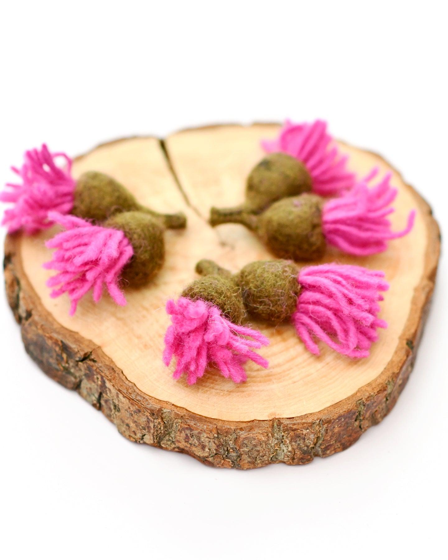 Felt Gum Blossoms - 3 Flowers - Tara Treasures