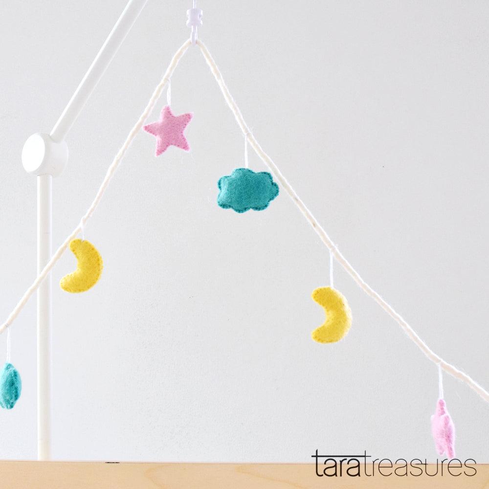 Cloud, Moon & Star Garland - Pastel - Tara Treasures