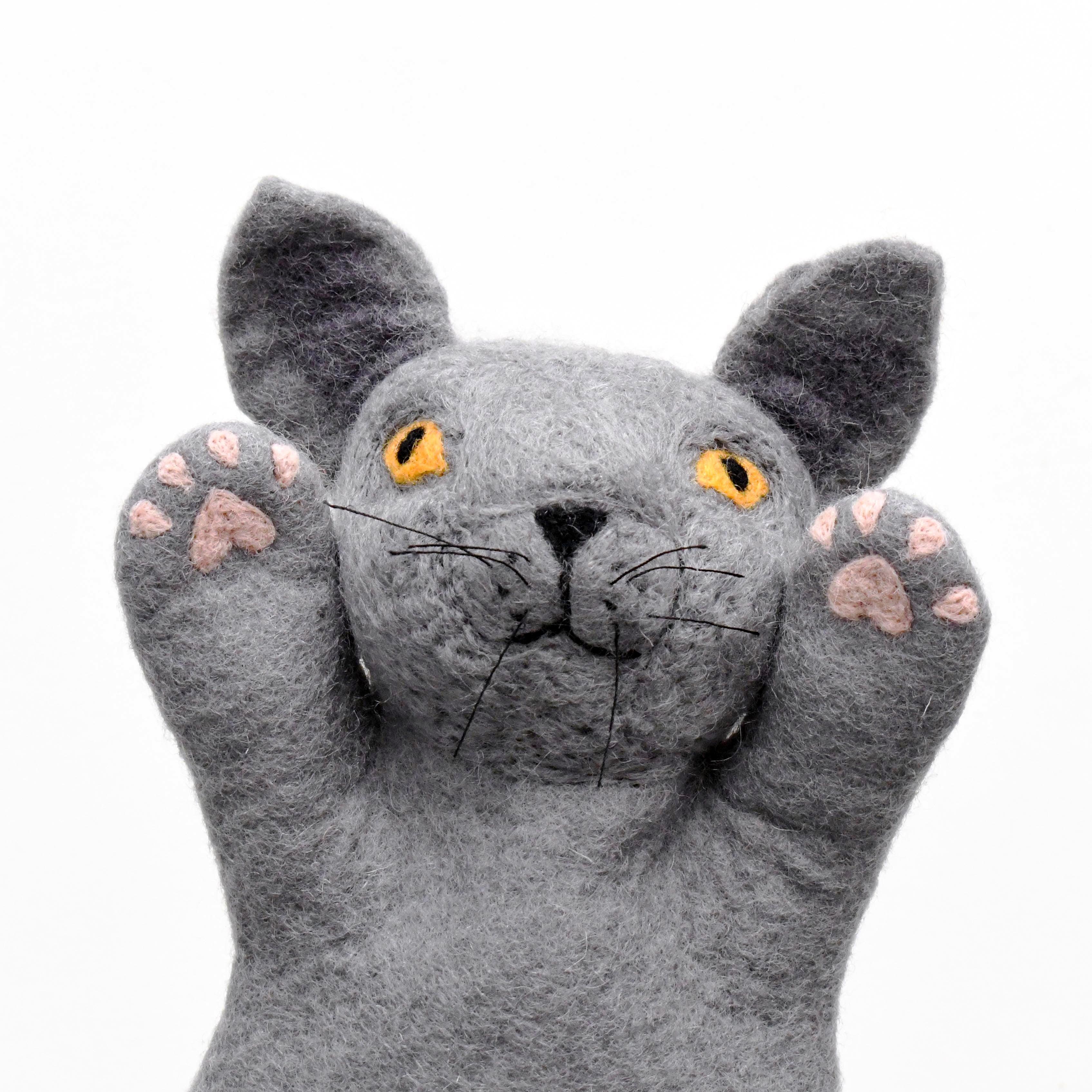 Hand Puppet - British Shorthair Grey Cat - Tara Treasures